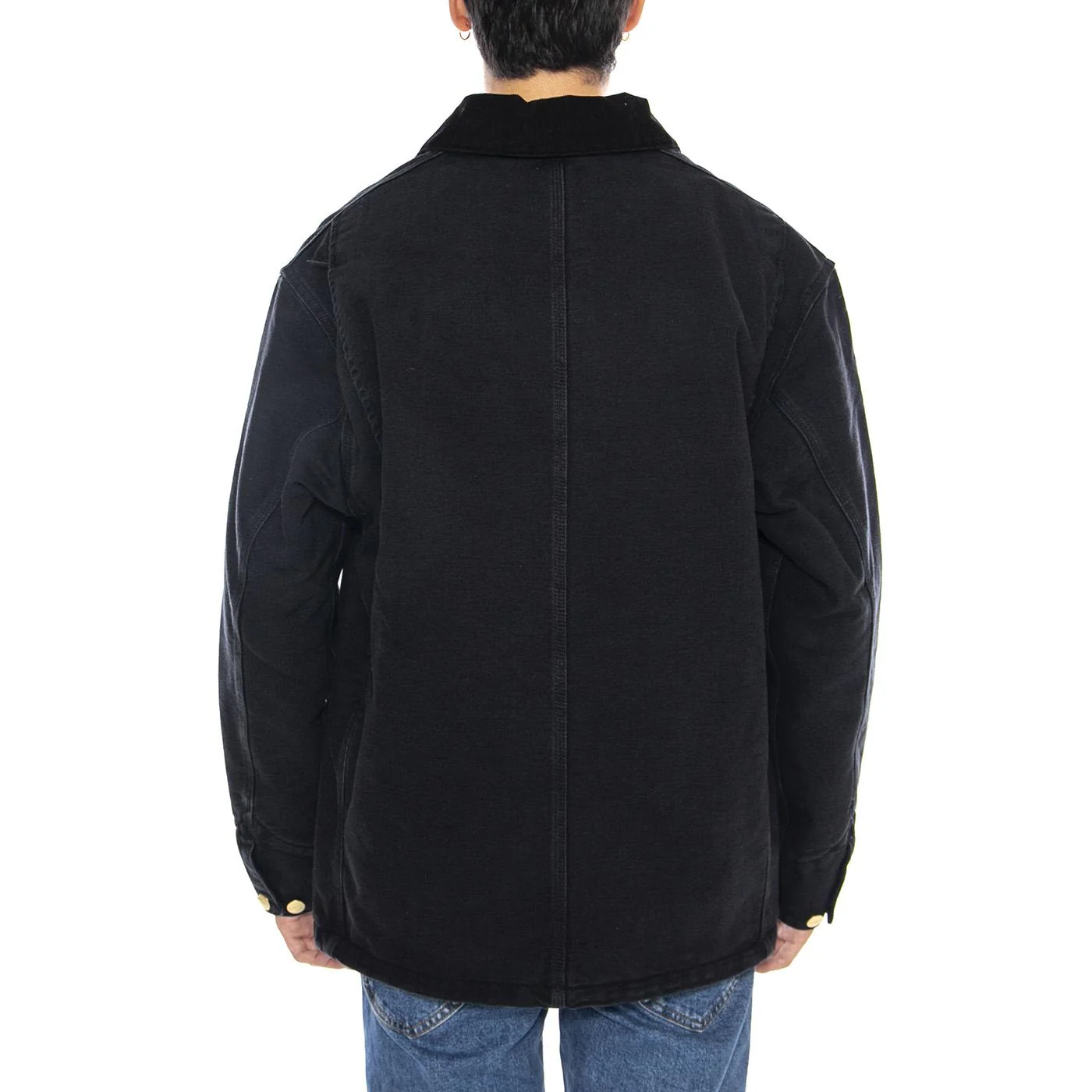 OD Detroit Chore Coat Black / Black - Men's Black Jacket CARHARTT WIP - Image 3