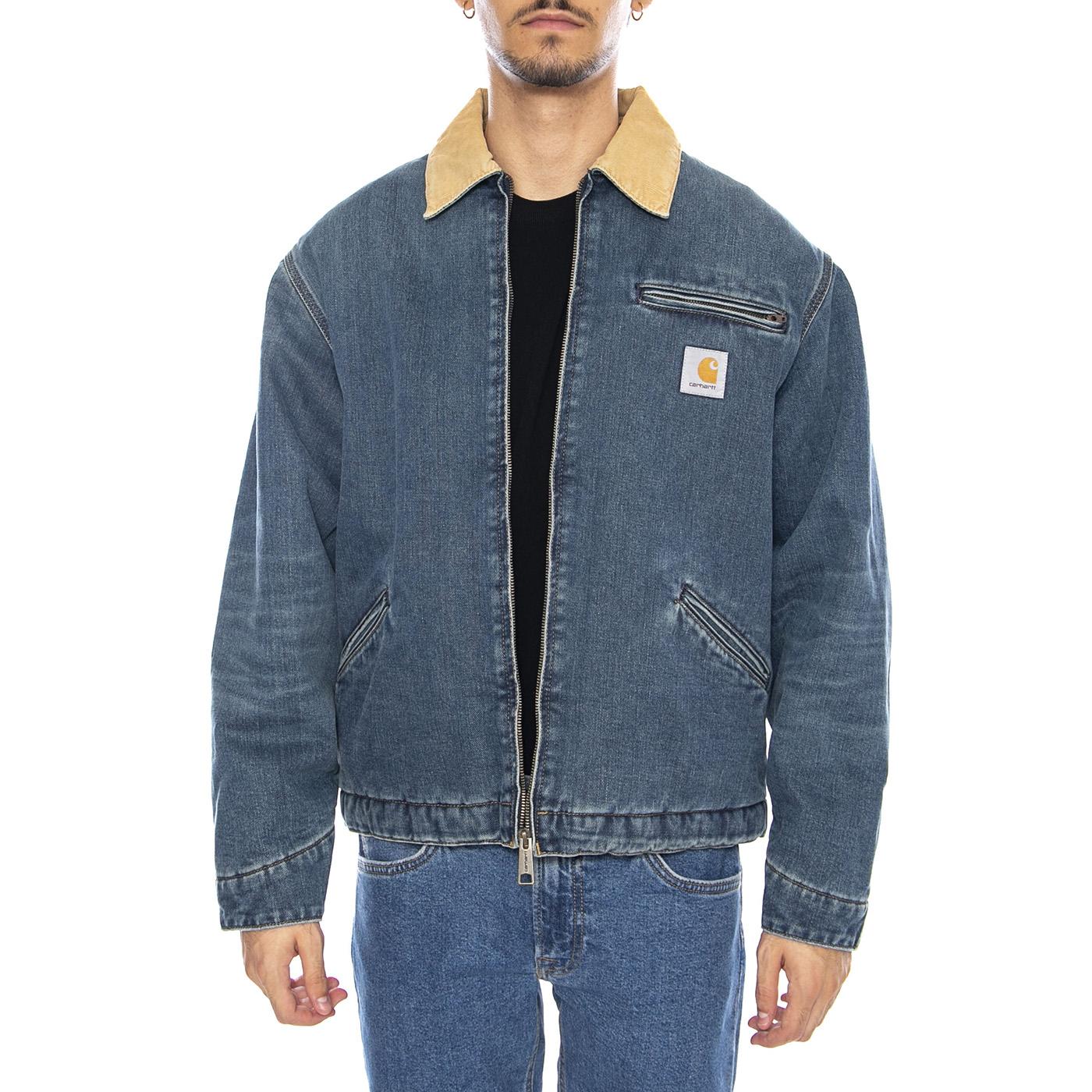OG Detroit Jacket Blue / Dusty Hamilton Brown - Men's Denim Jeans Blue Jacket CARHARTT WIP - Image 2