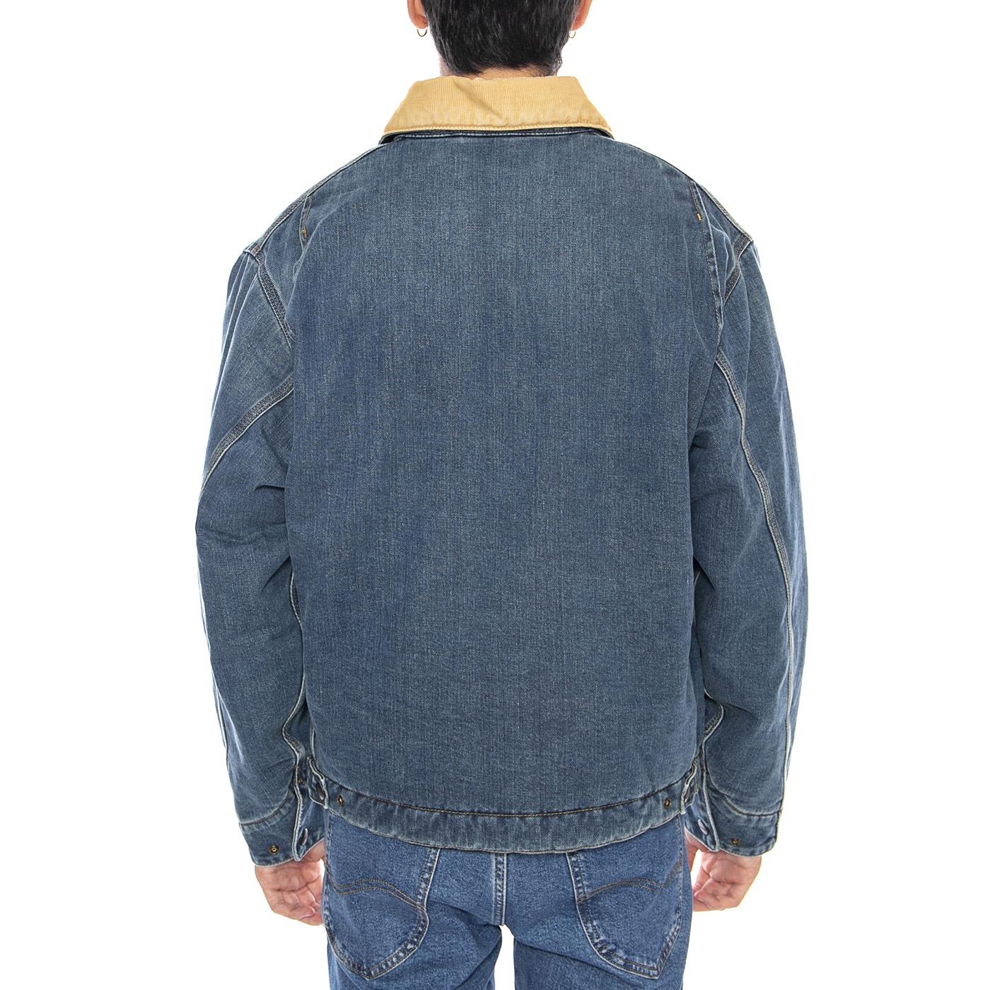 OG Detroit Jacket Blue / Dusty Hamilton Brown - Men's Denim Jeans Blue Jacket CARHARTT WIP - Image 3
