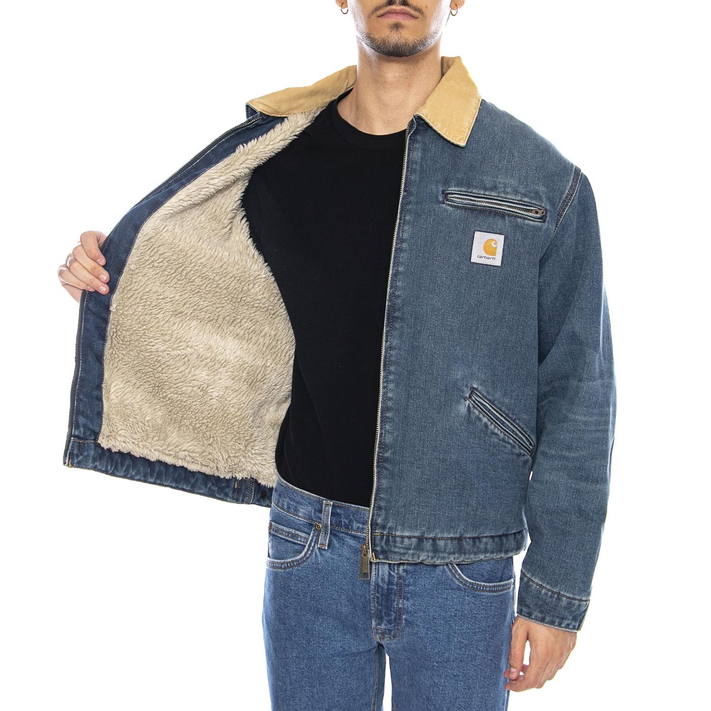 OG Detroit Jacket Blue / Dusty Hamilton Brown - Men's Denim Jeans Blue Jacket CARHARTT WIP - Image 4