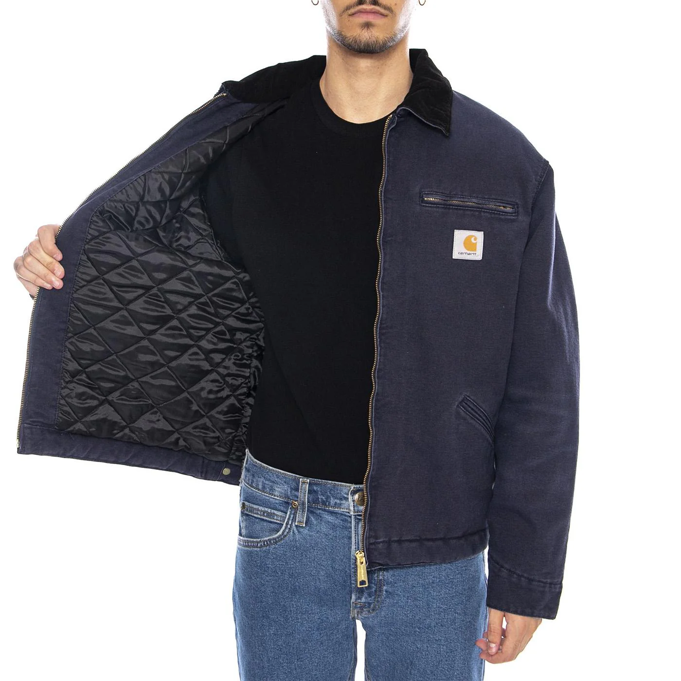'OG Detroit' Jacket Dark Navy / Black - Men's Jacket Blue Men's CARHARTT WIP - Image 4