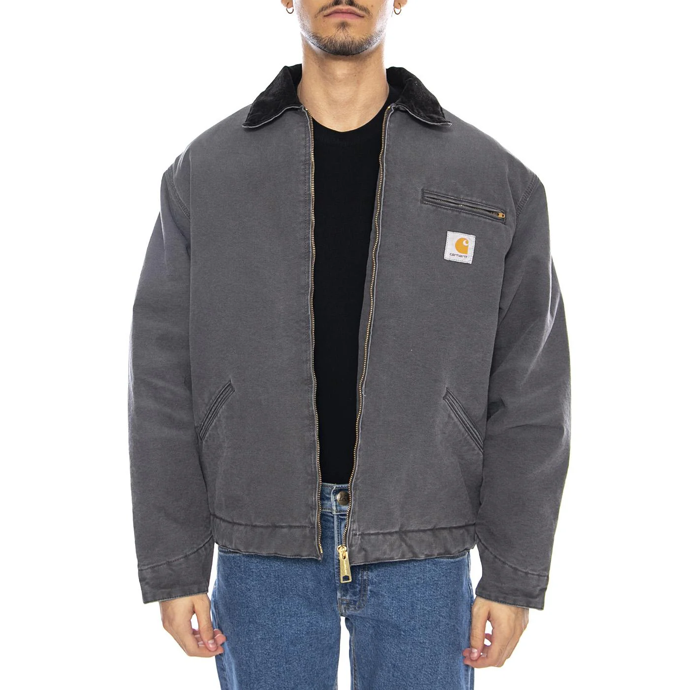 OG Detroit Jacket Graphite / Black - Men's Jacket Grey Men's CARHARTT WIP - Image 2