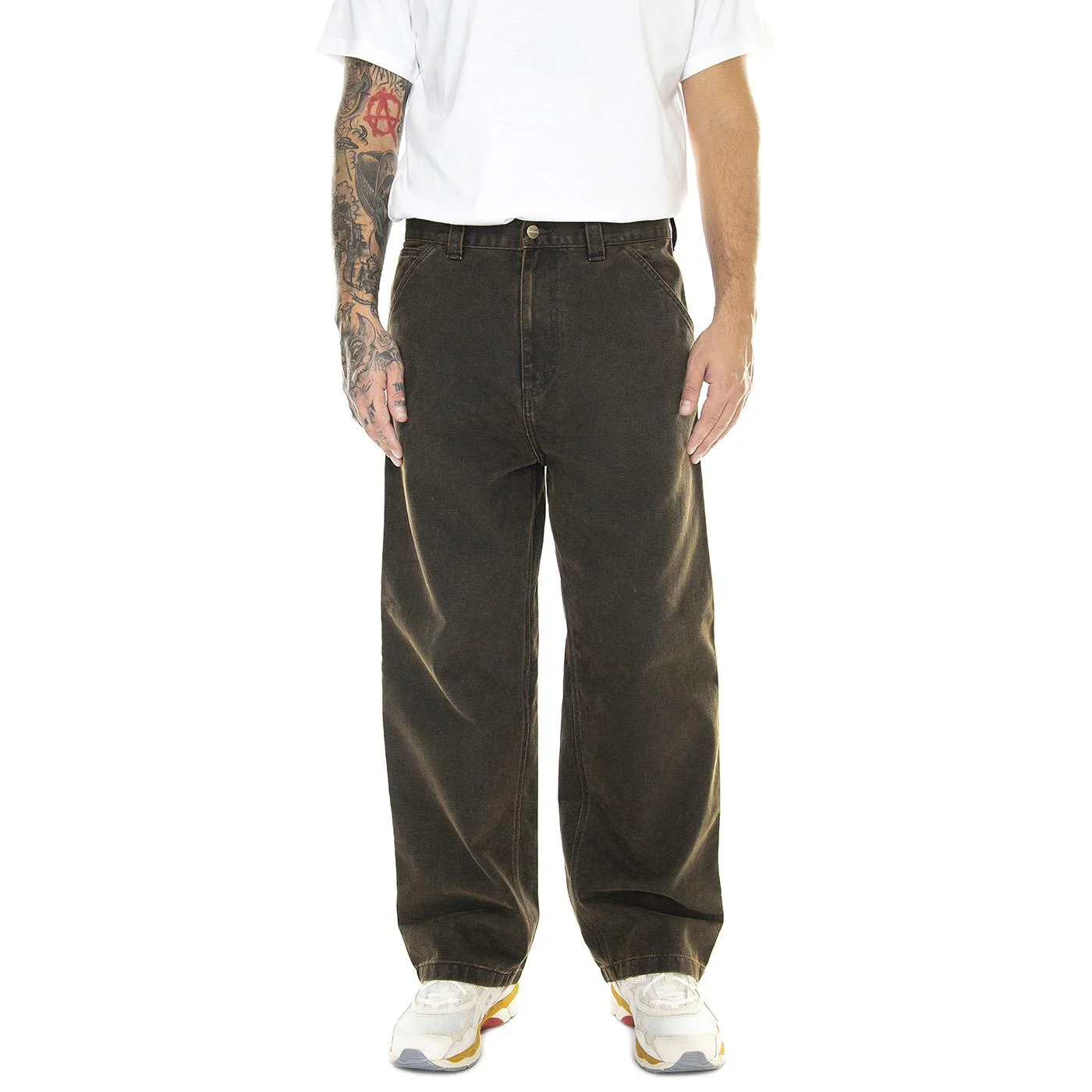 OG Single Knee Pant Black / Deep H Brown /stone washed - Image 2