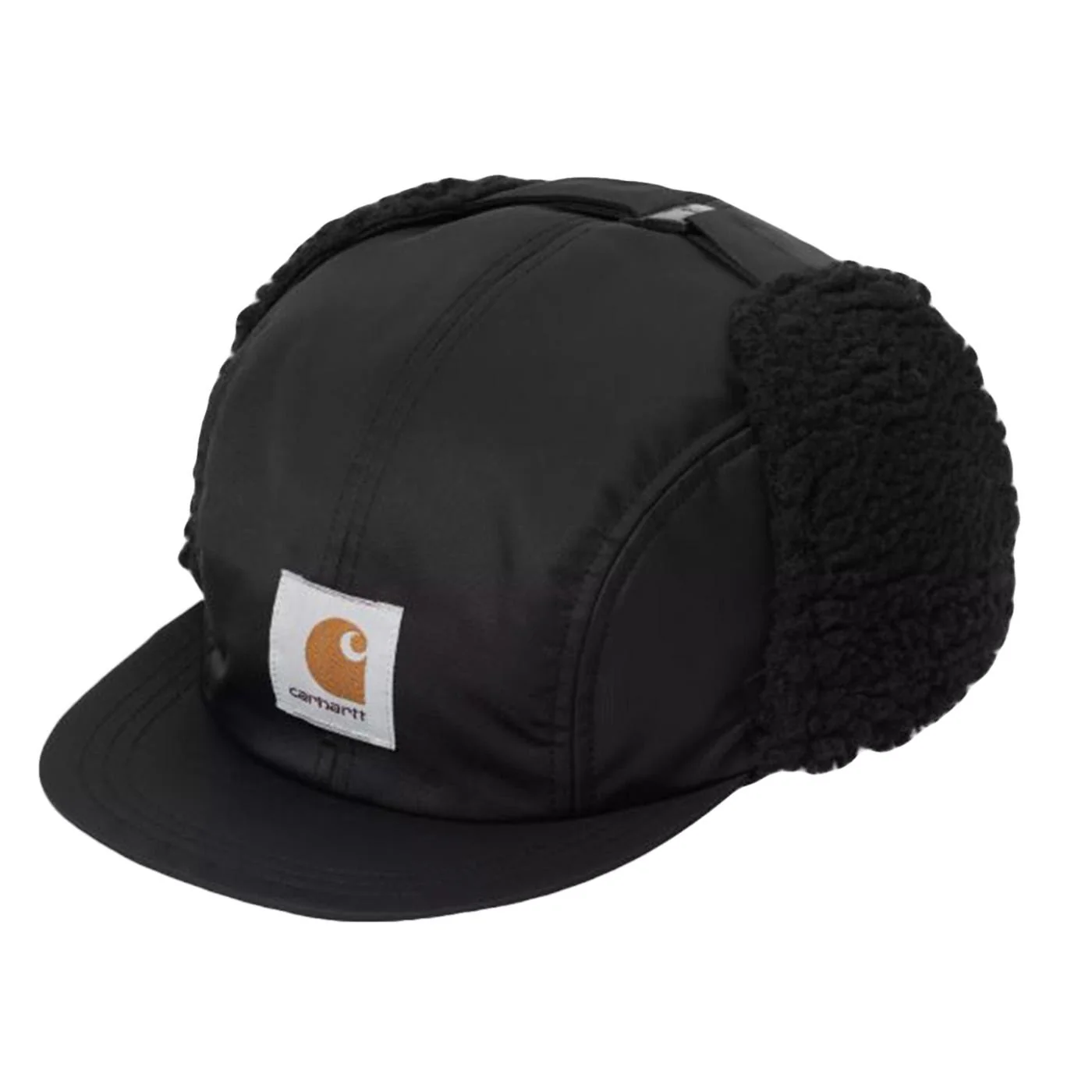 Oltera Ear Guard Cap Black - Hat with Ear Protection Black CARHARTT WIP ACCESSORIES
