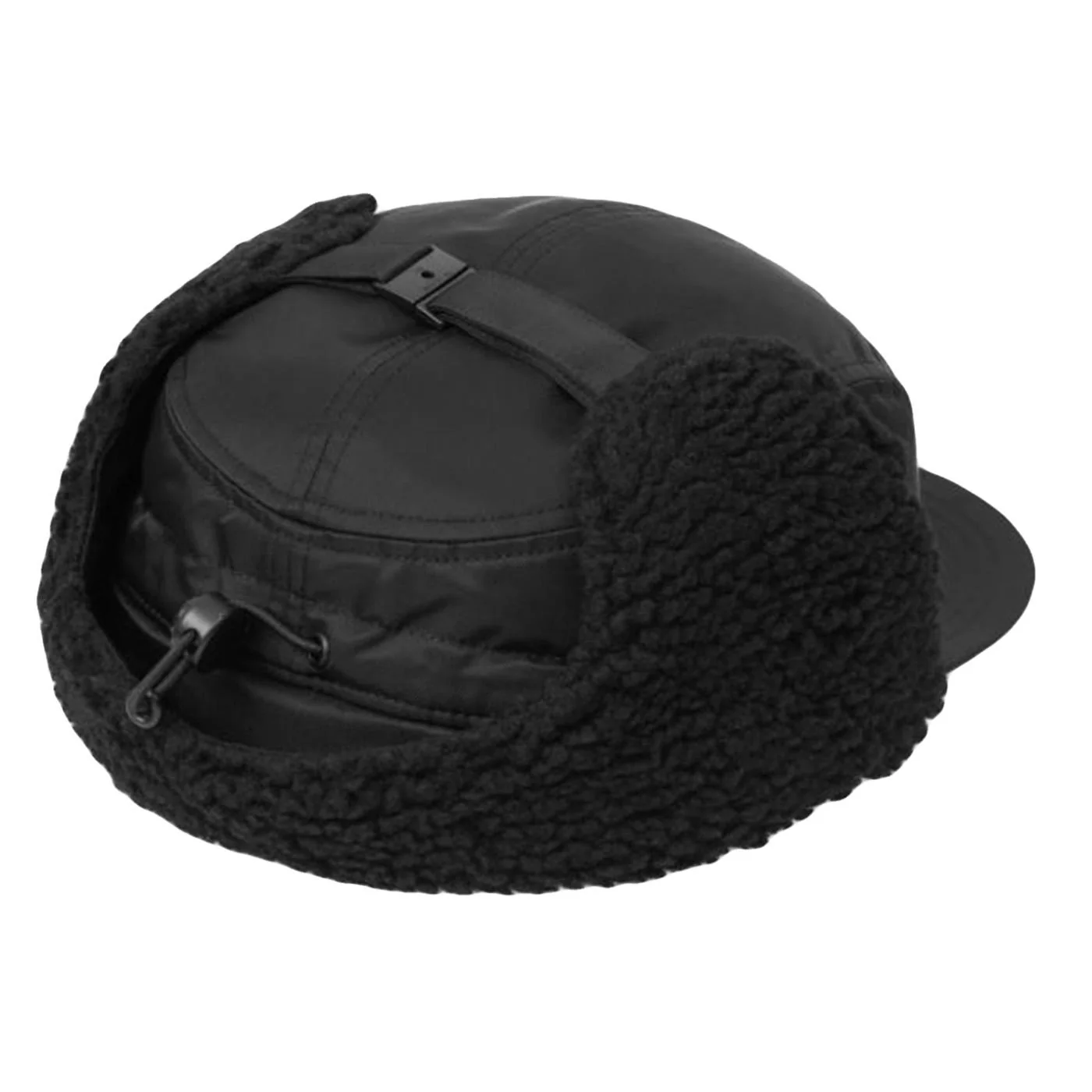 Oltera Ear Guard Cap Black - Hat with Ear Protection Black CARHARTT WIP ACCESSORIES - Image 3