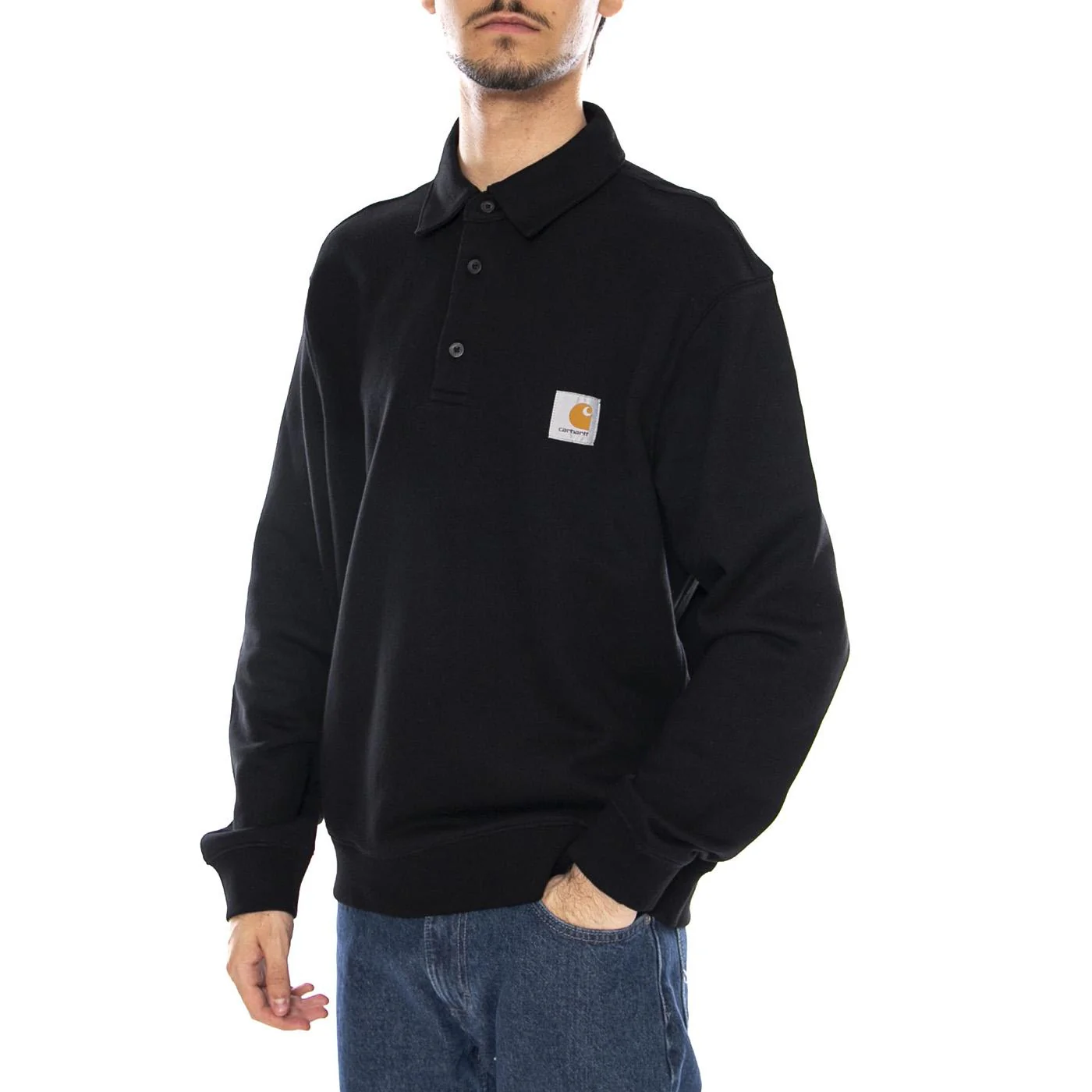 Polo Sweat Black - Men's Long Sleeve Polo Black Men's CARHARTT WIP