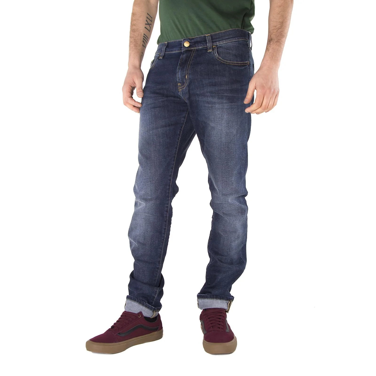 REBEL PANT 98/2% CO/EA SPICER BLUE STRETCH DNM, 11.75 OZ Blue natural dark wash
