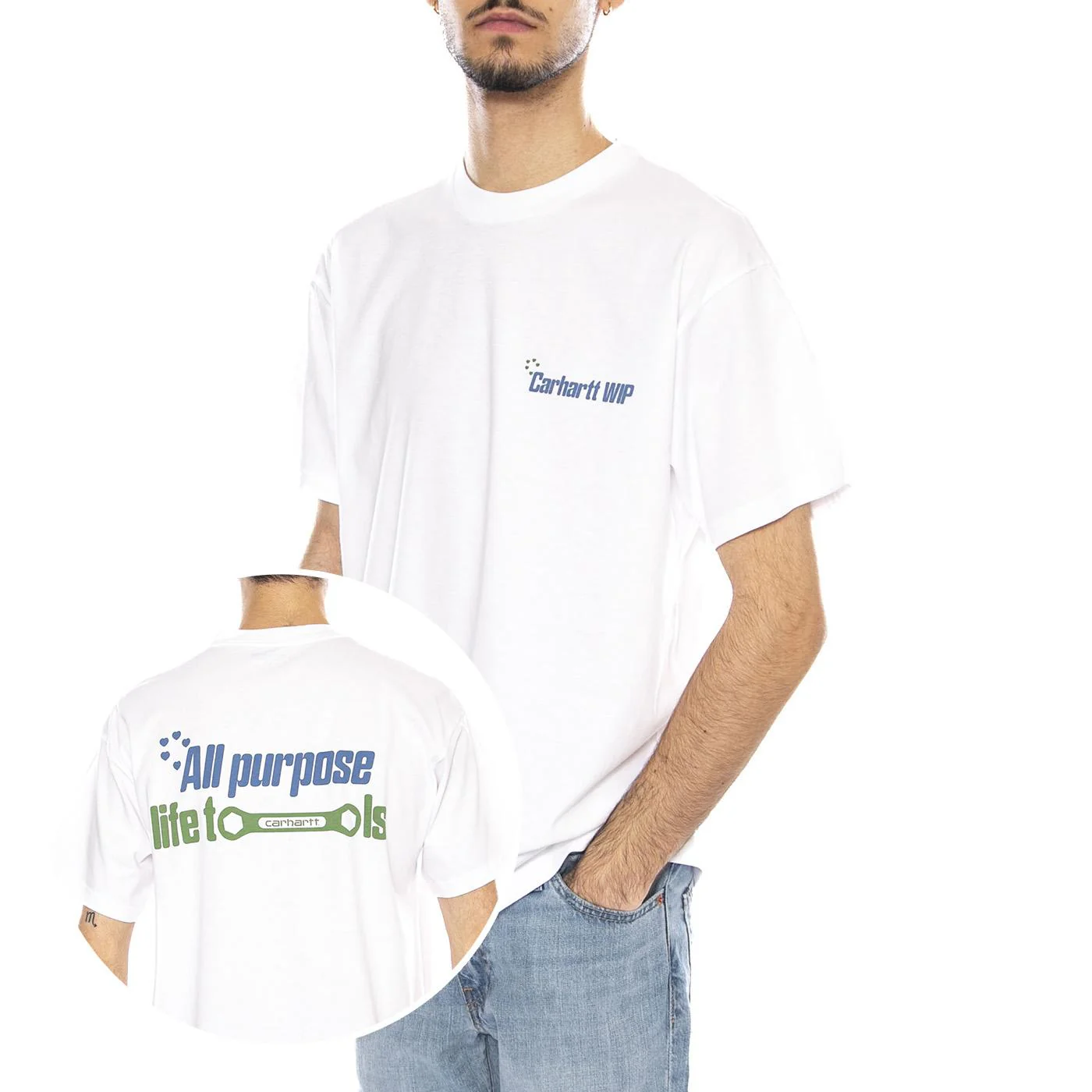 S/S All Tools T-Shirt -- White Men's T-Shirt CARHARTT WIP