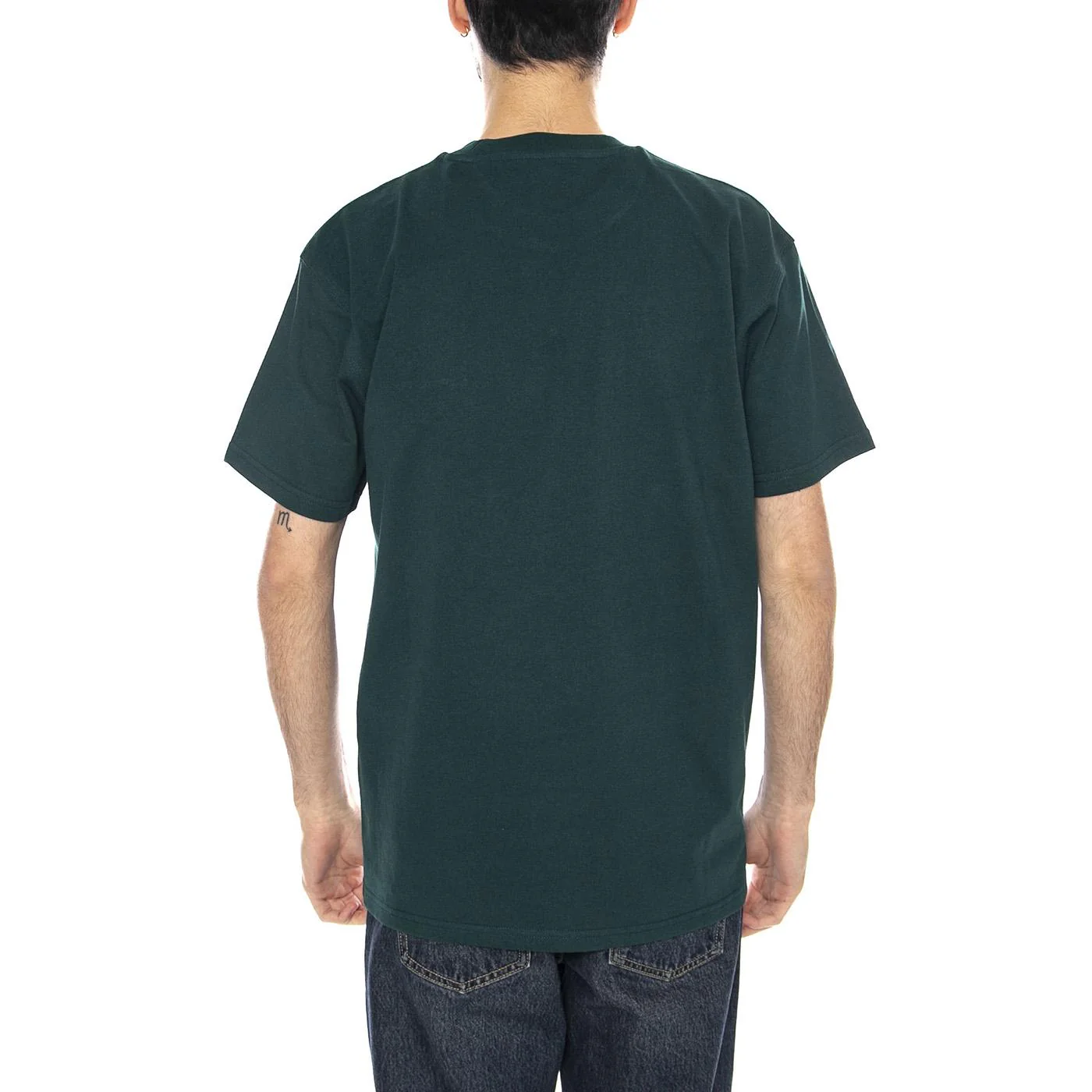 S/S American Script T-Shirt -- Men's Dark Fir T-Shirt CARHARTT WIP - Image 3