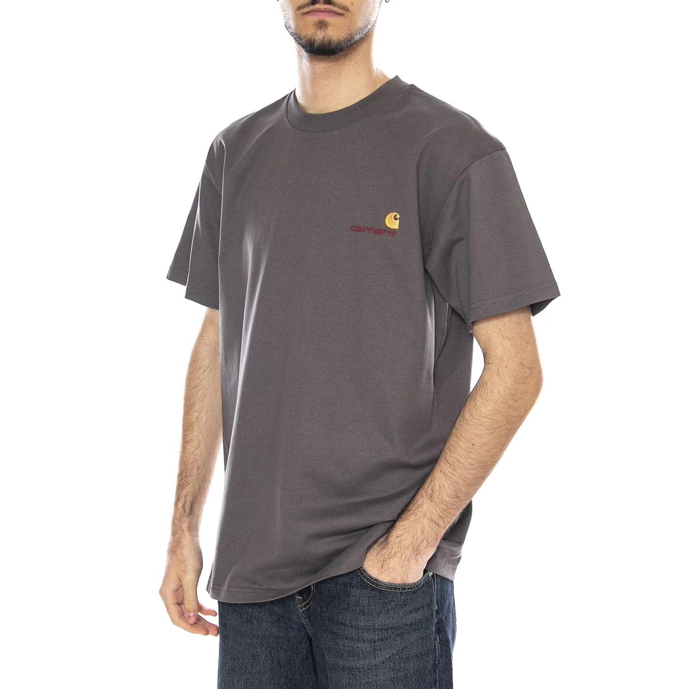 S/S American Script T-Shirt -- Porphyry Men's T-Shirt CARHARTT WIP