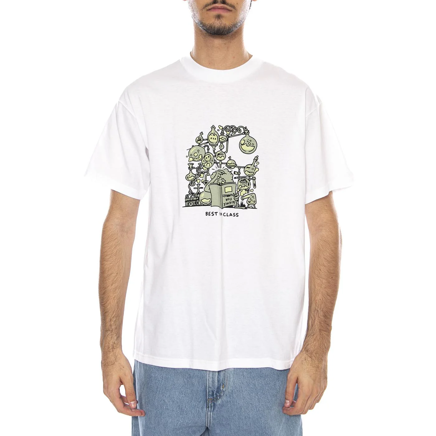 S/S Beaker T-Shirt White - Men's Crew Neck T-Shirt White Men's CARHARTT WIP - Image 2