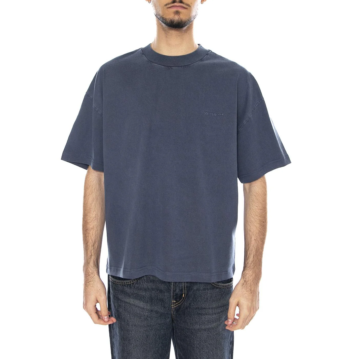 S/S Benton T-Shirt -- Men's T-Shirt Blue Men's CARHARTT WIP - Image 2