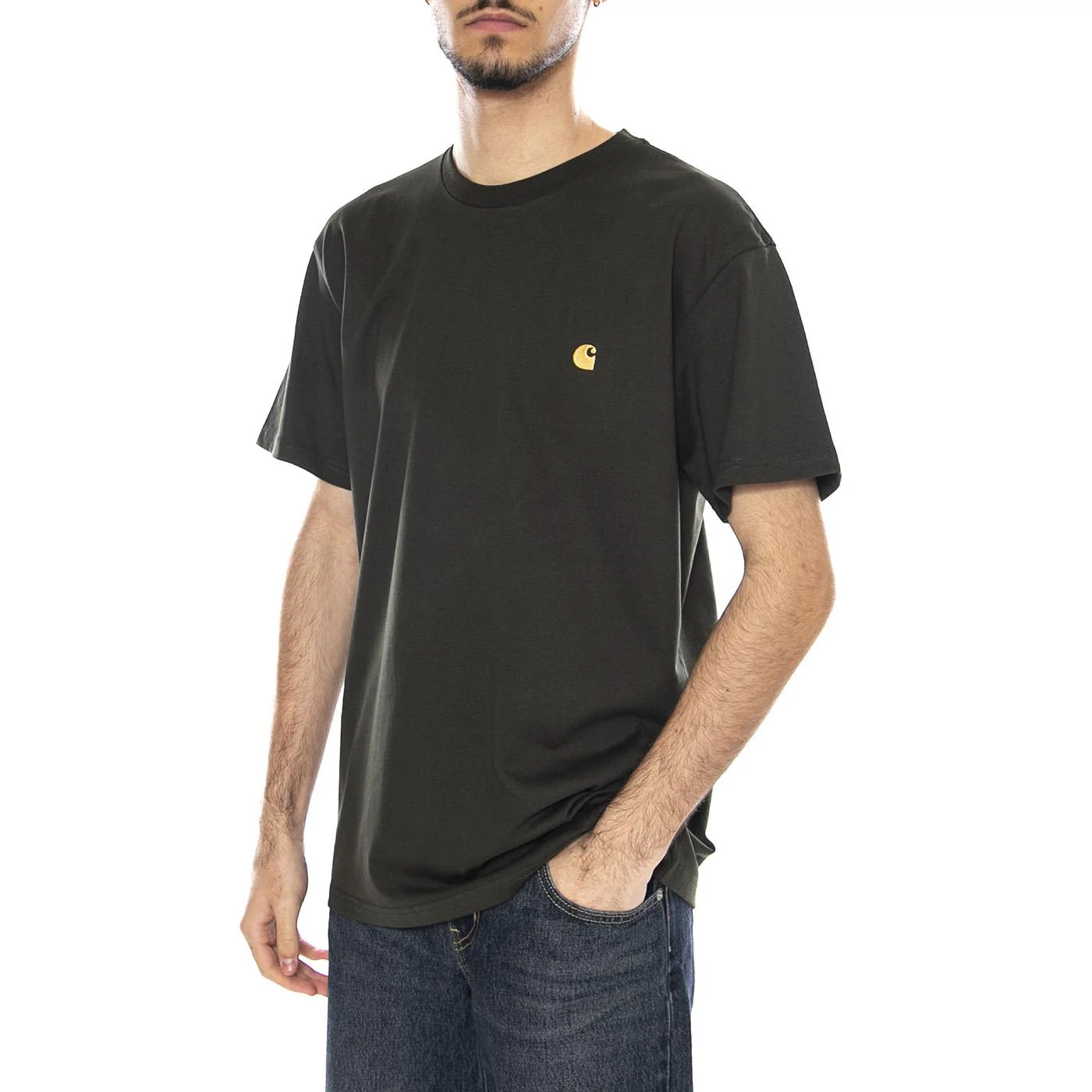 S/S Chase T-Shirt -- Men's Olive / Gold Green T-Shirt CARHARTT WIP