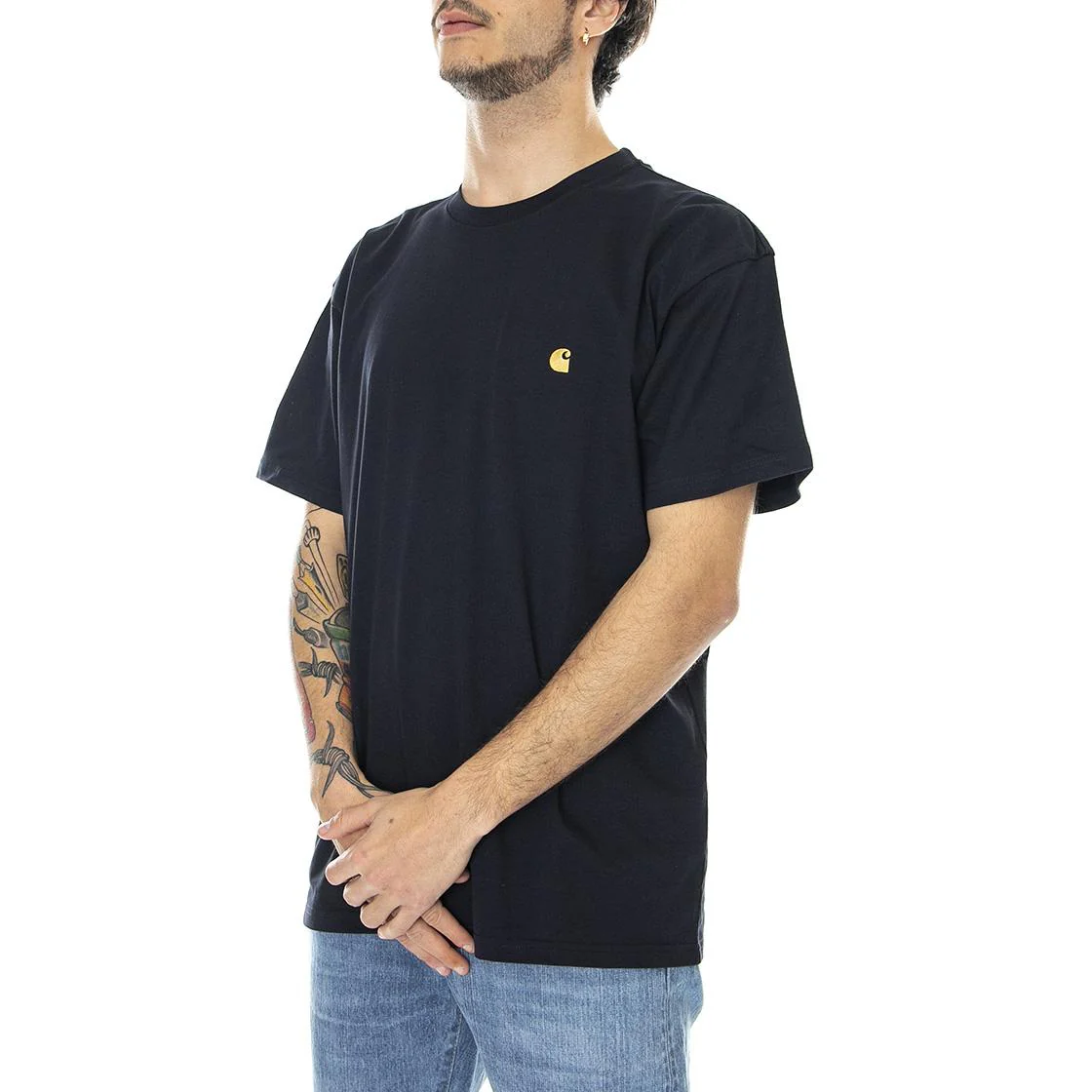 S/S Chase T-Shirt Dark Navy / Gold Mens