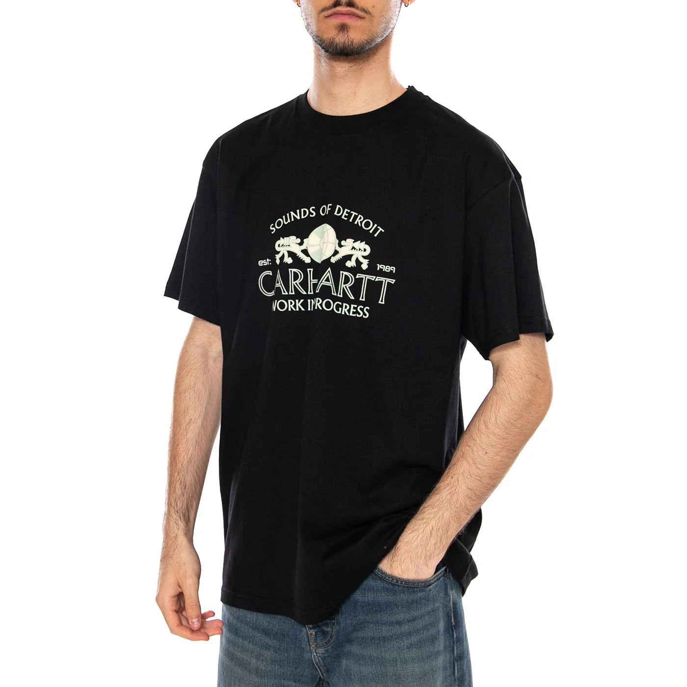 S/S Gatecrasher T-Shirt Black - CARHARTT WIP Men's Crew Neck T-Shirt