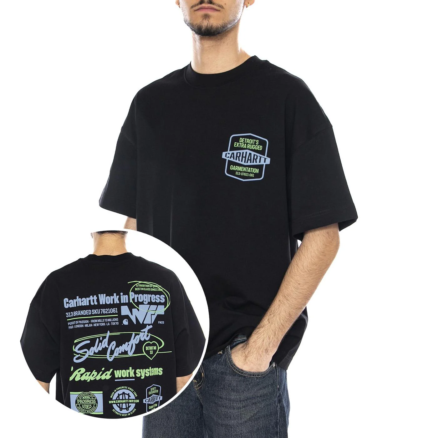S/S Networks -- CARHARTT WIP Men's Black T-Shirt