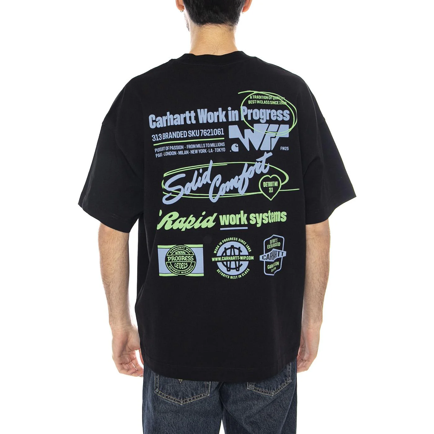 S/S Networks -- CARHARTT WIP Men's Black T-Shirt - Image 3