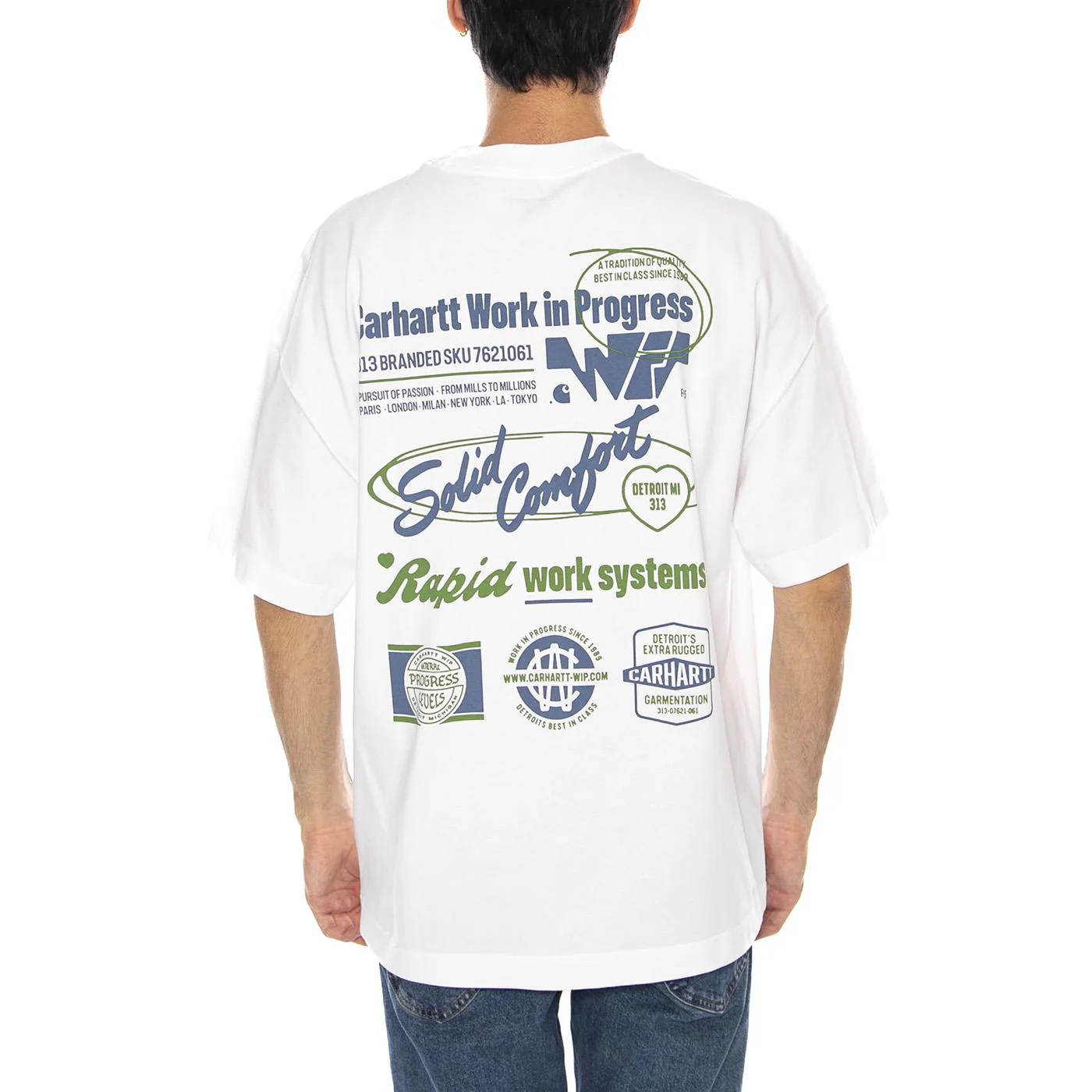 S/S Networks T-Shirt White - Men's Crew Neck T-Shirt White CARHARTT WIP - Image 3