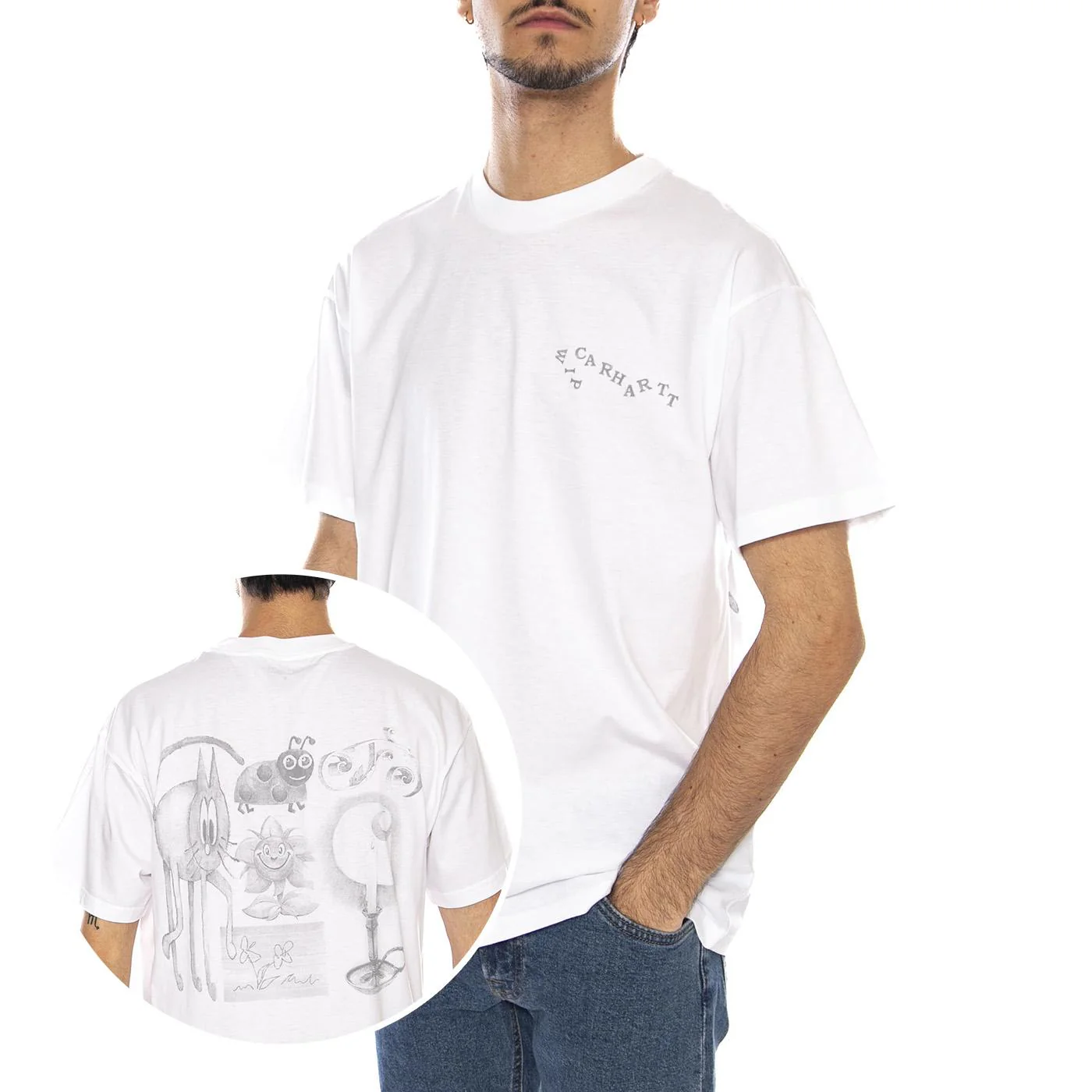 S/S Okniceok 01 T-Shirt White - Men's Crew Neck T-Shirt White CARHARTT WIP
