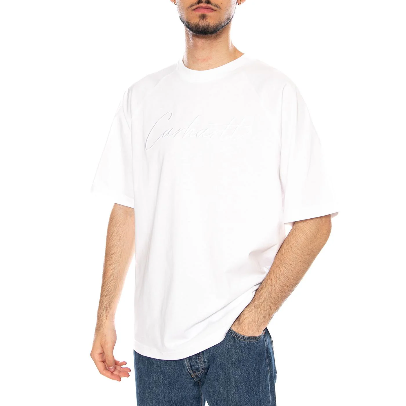 S/S Ray T-Shirt White - Men's Crew Neck T-Shirt White CARHARTT WIP