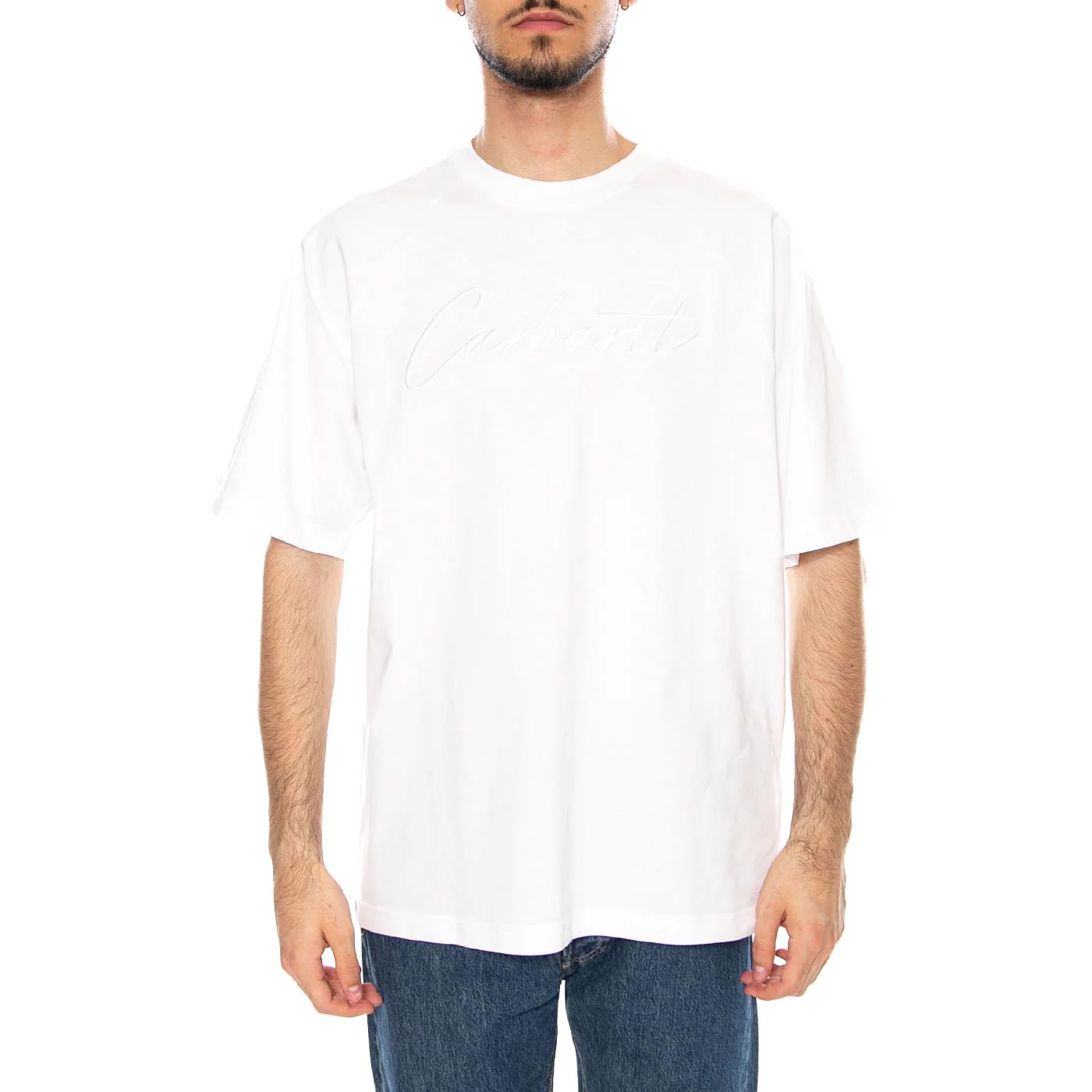 S/S Ray T-Shirt White - Men's Crew Neck T-Shirt White CARHARTT WIP - Image 2