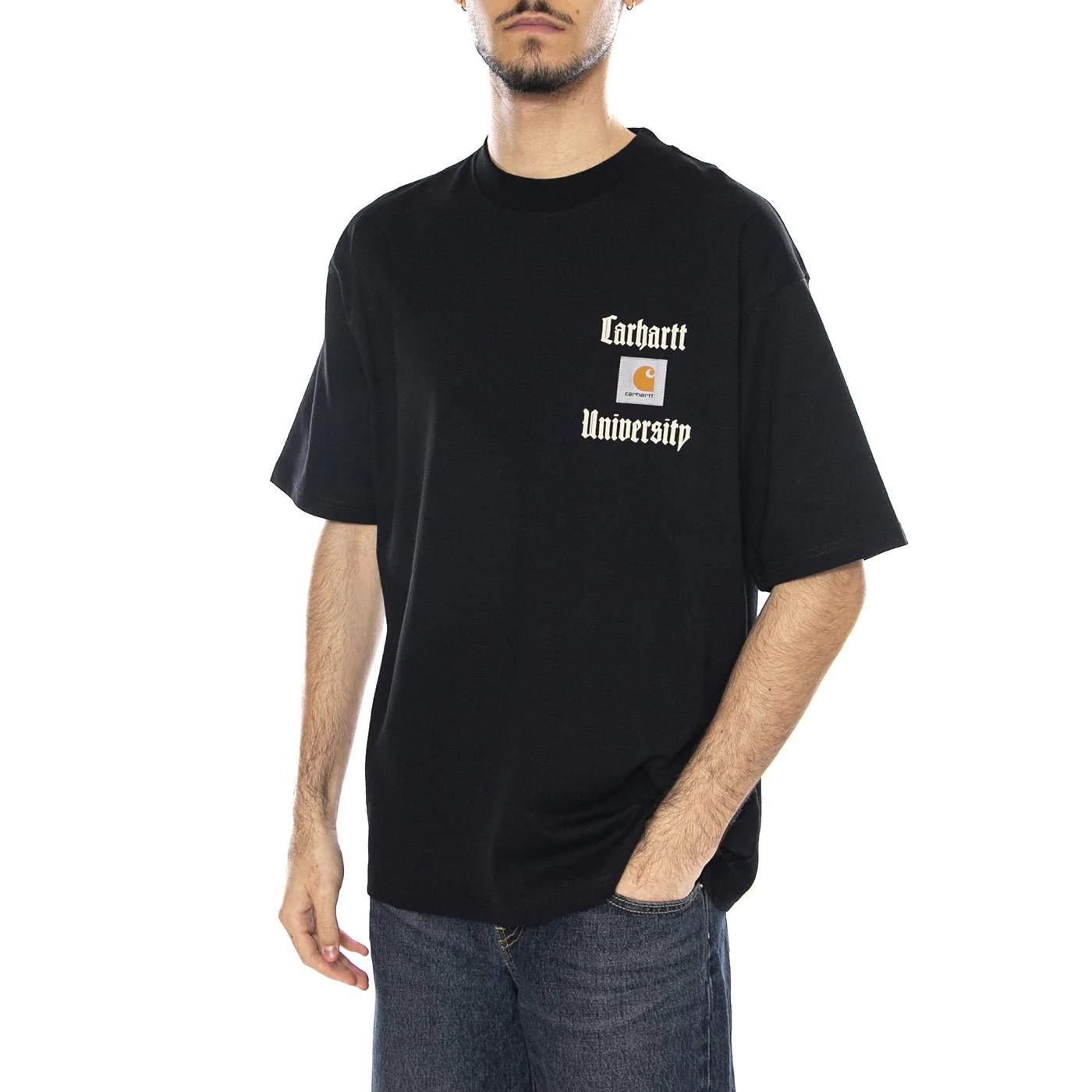 S/S Schooling Heart T-Shirt -- Black Men's T-Shirt CARHARTT WIP