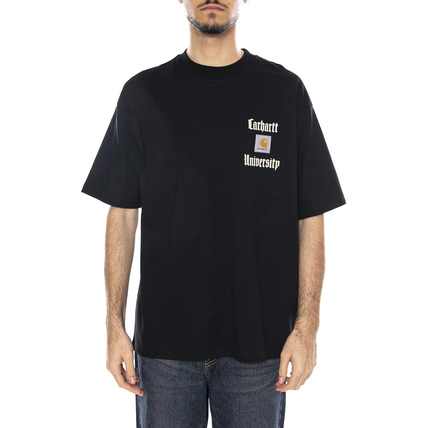 S/S Schooling Heart T-Shirt -- Black Men's T-Shirt CARHARTT WIP - Image 2