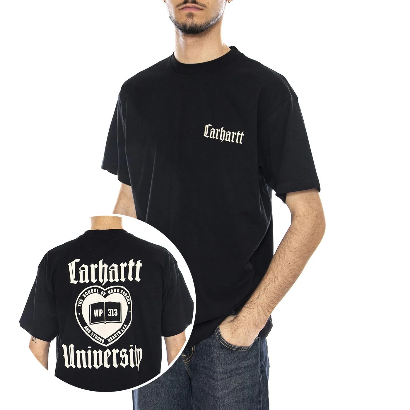S/S Schooling T-Shirt -- Men's Black T-Shirt CARHARTT WIP