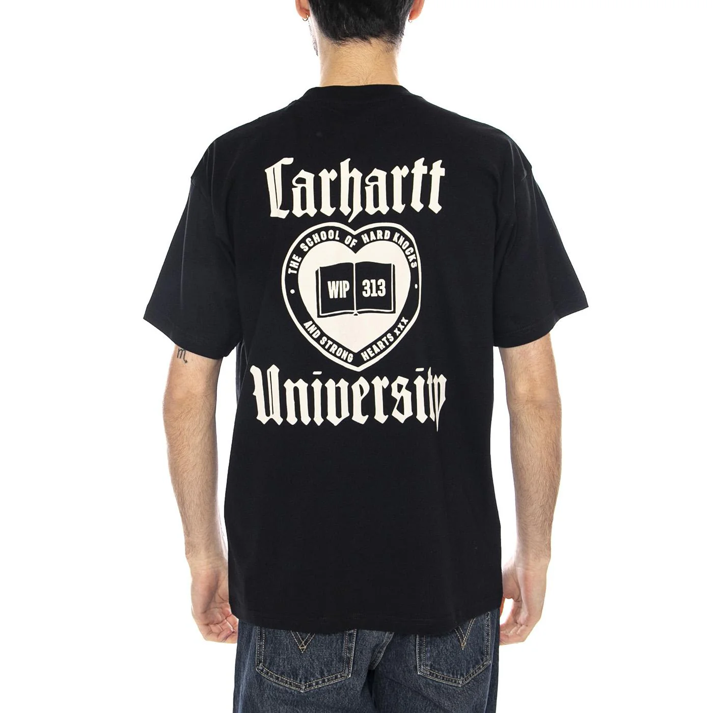 S/S Schooling T-Shirt -- Men's Black T-Shirt CARHARTT WIP - Image 3