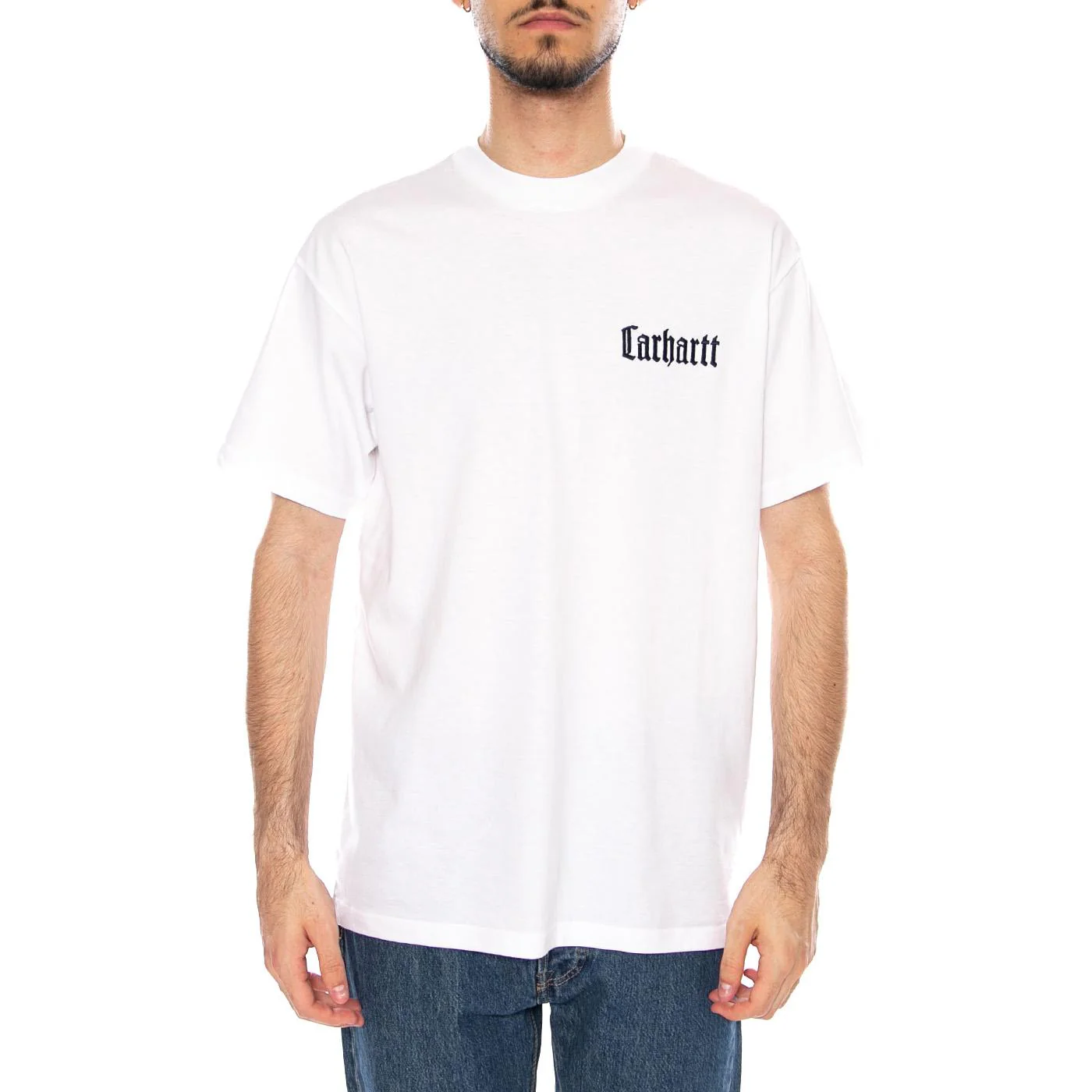 S/S Schooling T-Shirt White - Men's White Crewneck T-Shirt Men CARHARTT WIP - Image 2