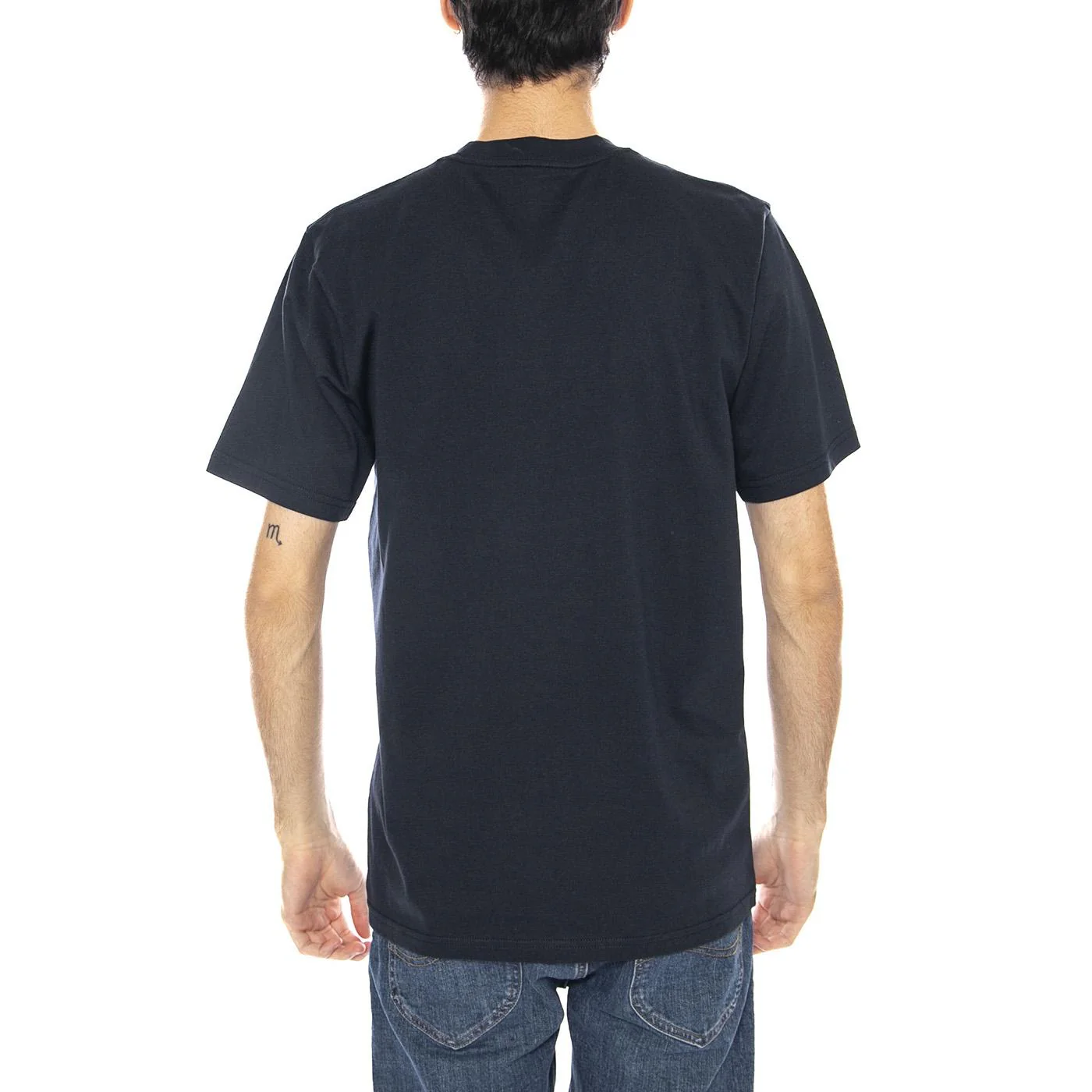 S/S Script T-Shirt Deep Night / Palisander - Men's Crew Neck T-Shirt Dark Blue Men's CARHARTT WIP - Image 3