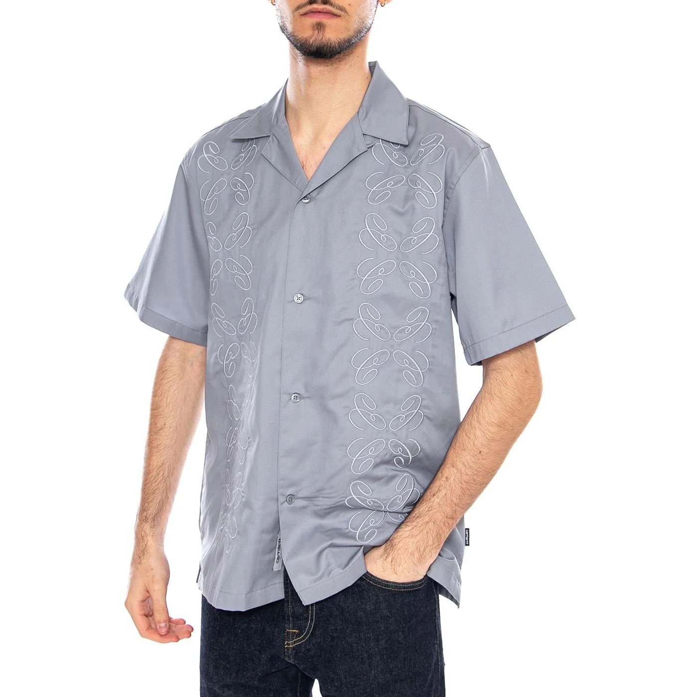 S/S Signet Shirt Mirror - Men's Short Sleeve Shirt Blue Men CARHARTT WIP