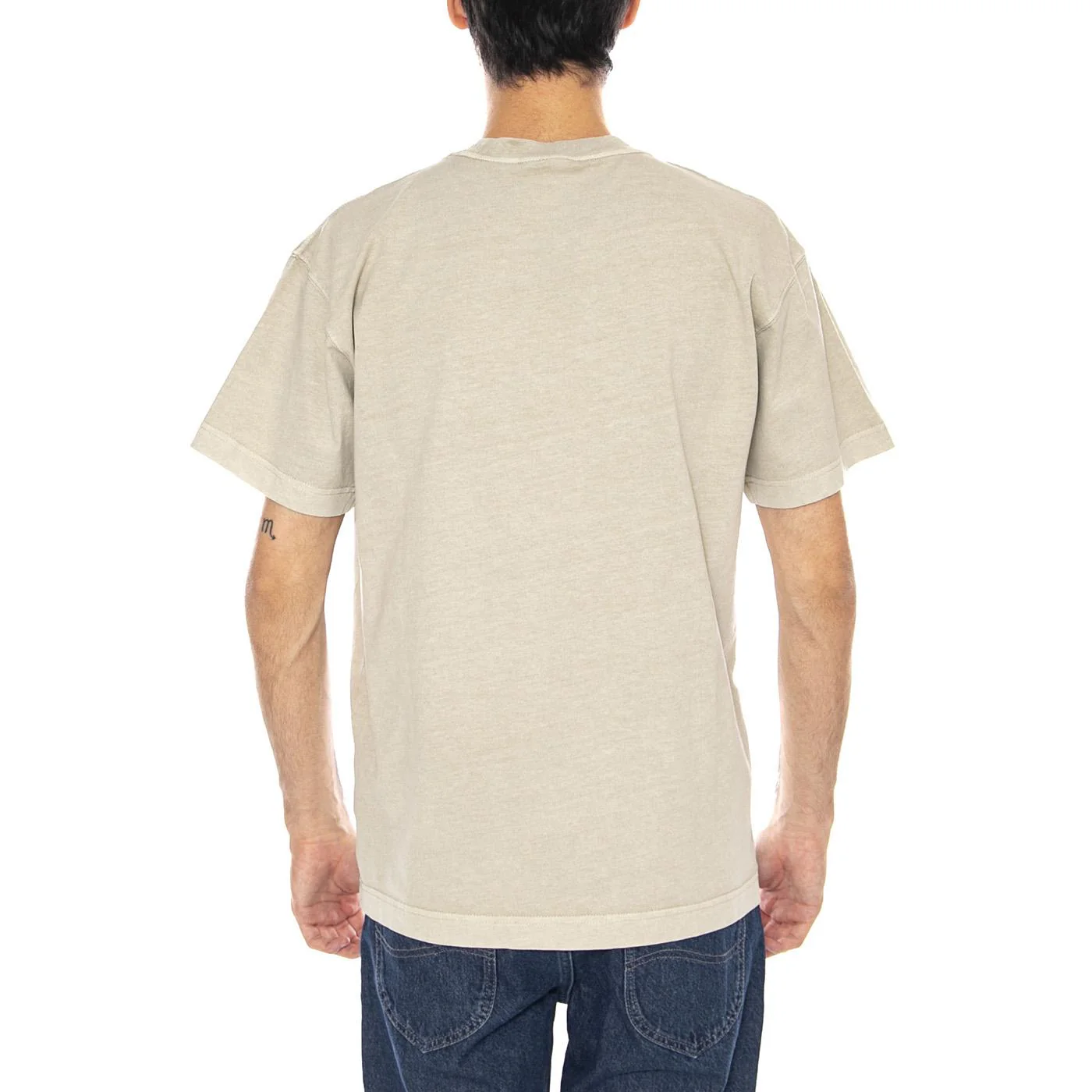 S/S Vista Fleur De Sel T-Shirt - Men's Crew Neck T-Shirt Beige Men's CARHARTT WIP - Image 3