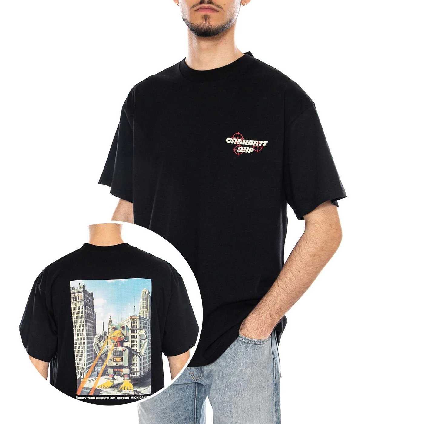 S/S Wiptopia T-Shirt Black - Men's Crew Neck T-Shirt Black CARHARTT WIP