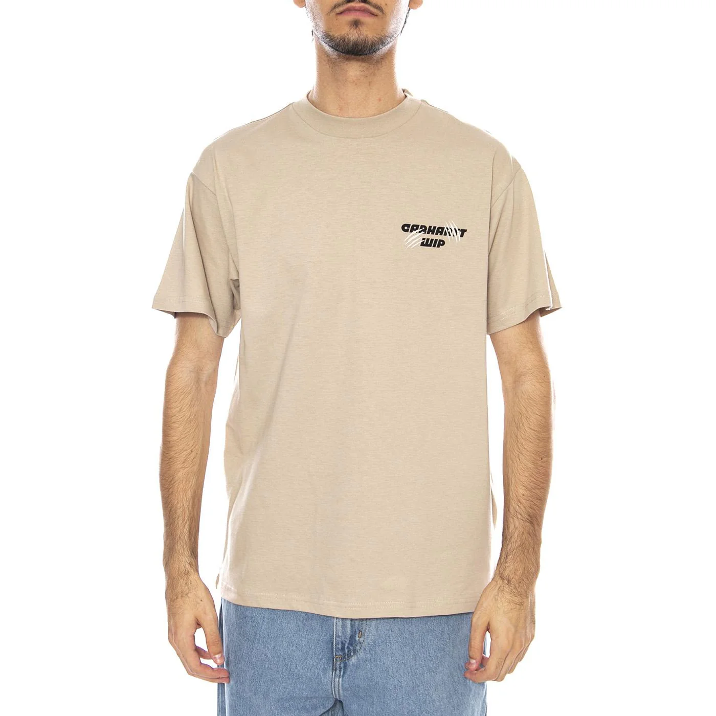 S/S Wiptopia T-Shirt Wall - Men's Crew Neck T-Shirt Beige Men's CARHARTT WIP - Image 2
