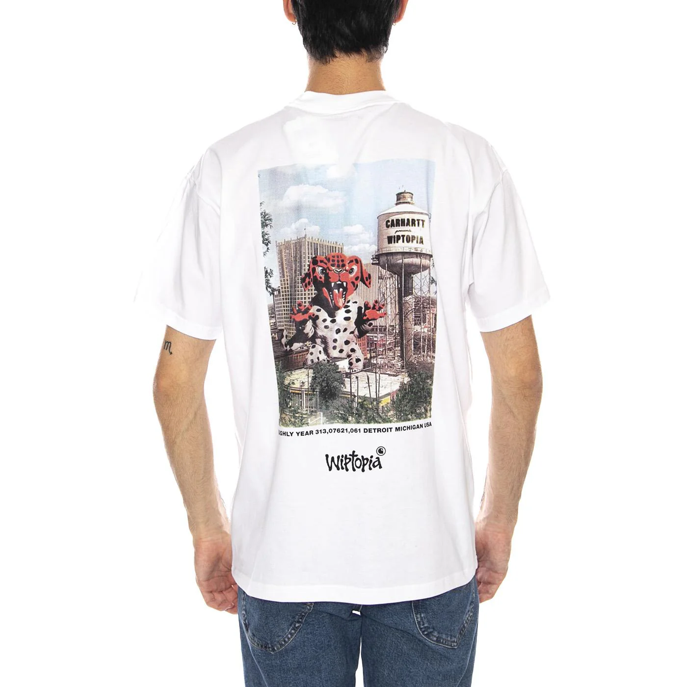 S/S Wiptopia T-Shirt White - Men's Crew Neck T-Shirt White CARHARTT WIP - Image 3