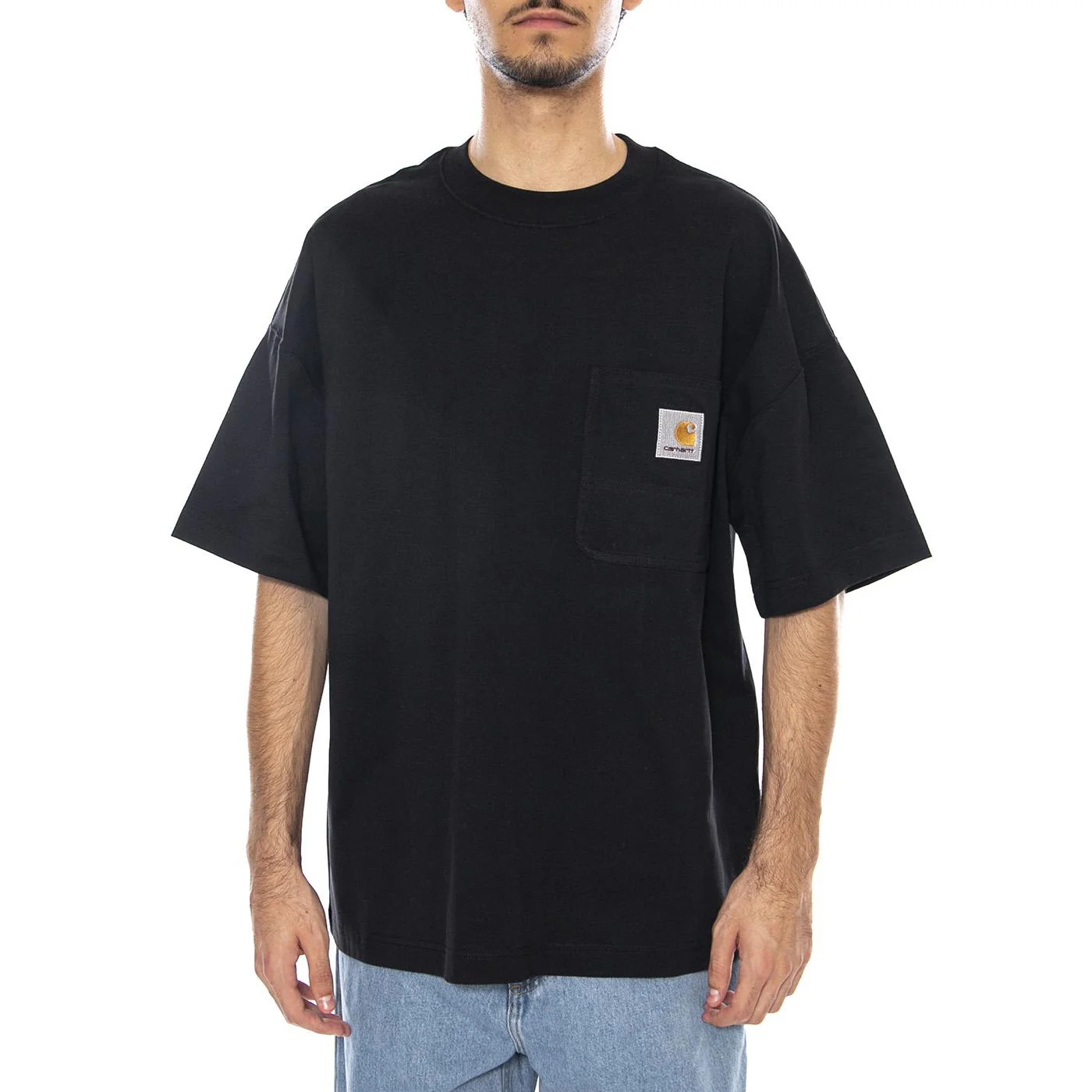 S/S Work Pocket T-Shirt Black - Men's Crew Neck T-Shirt Black CARHARTT WIP - Image 2