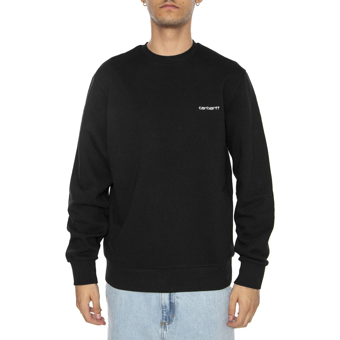 Script Embroidery Sweat Black / White - Image 3
