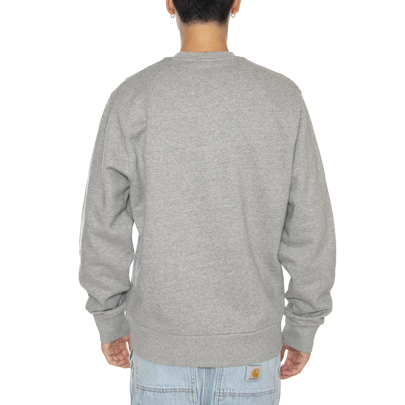 Script Embroidery Sweat Grey Heather / White - Image 4