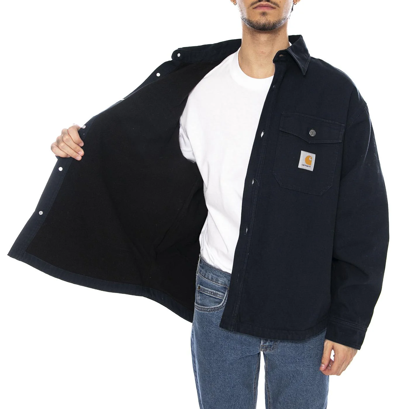 Selby Shirt Jac Deep Night - Men's Blue Shirt CARHARTT WIP - Image 4