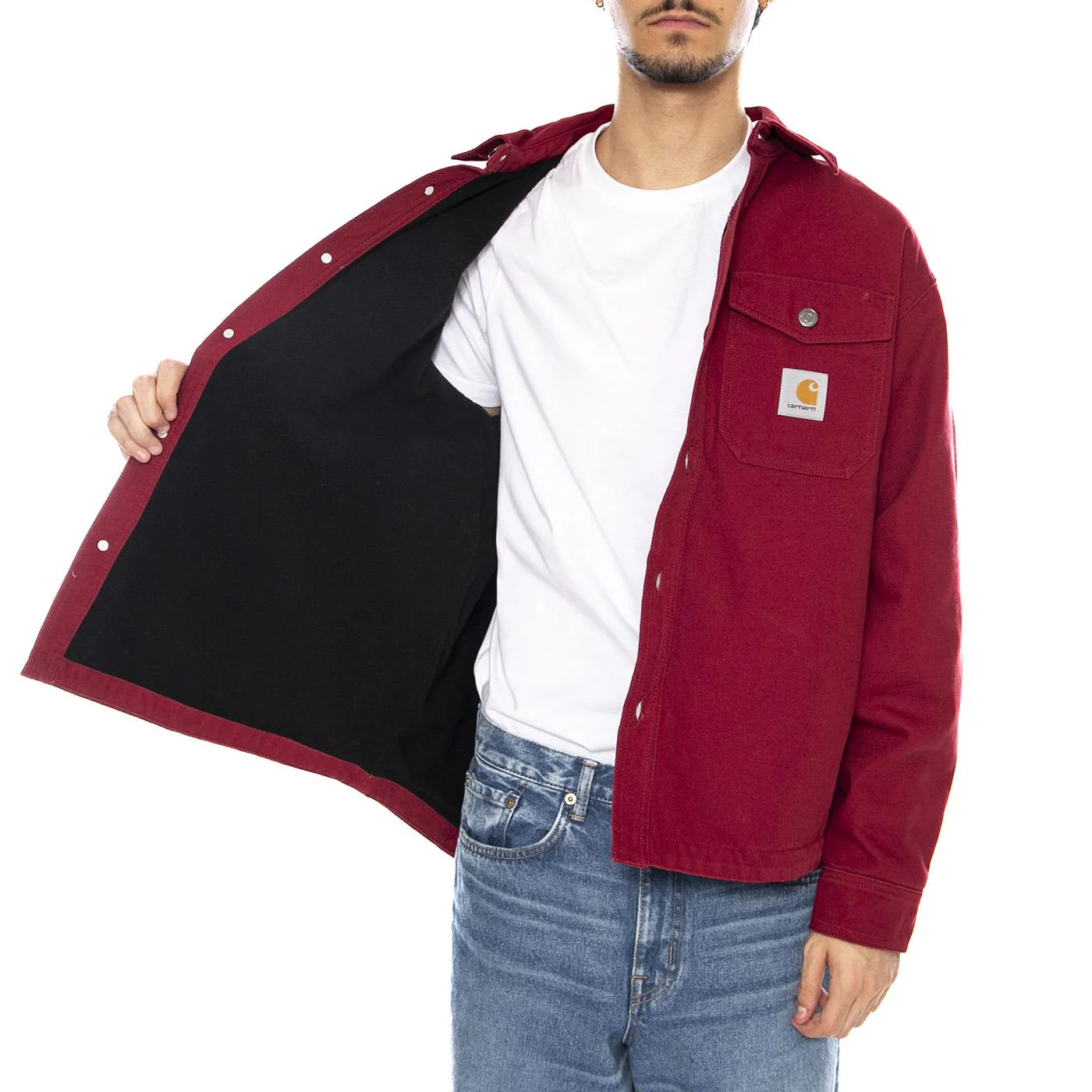 Selby Shirt Jac Scarlet - Red Men's Shirt CARHARTT WIP - Image 4