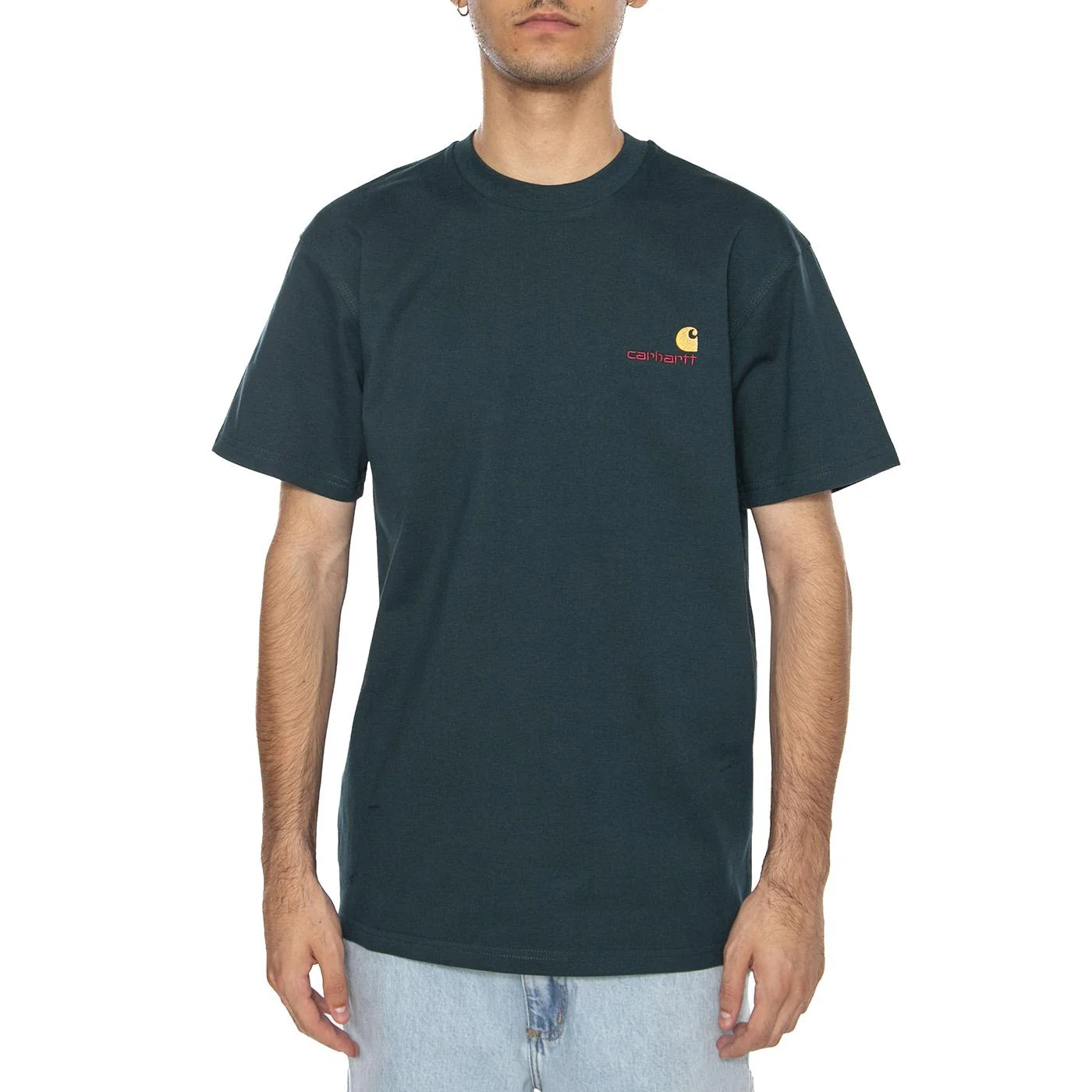 S/S American Script T-Shirt Deep Lagoon - Image 3