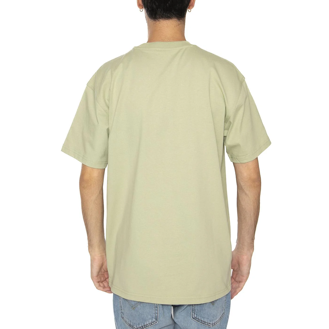 S/S American Script T-Shirt Pale Olive - Image 4