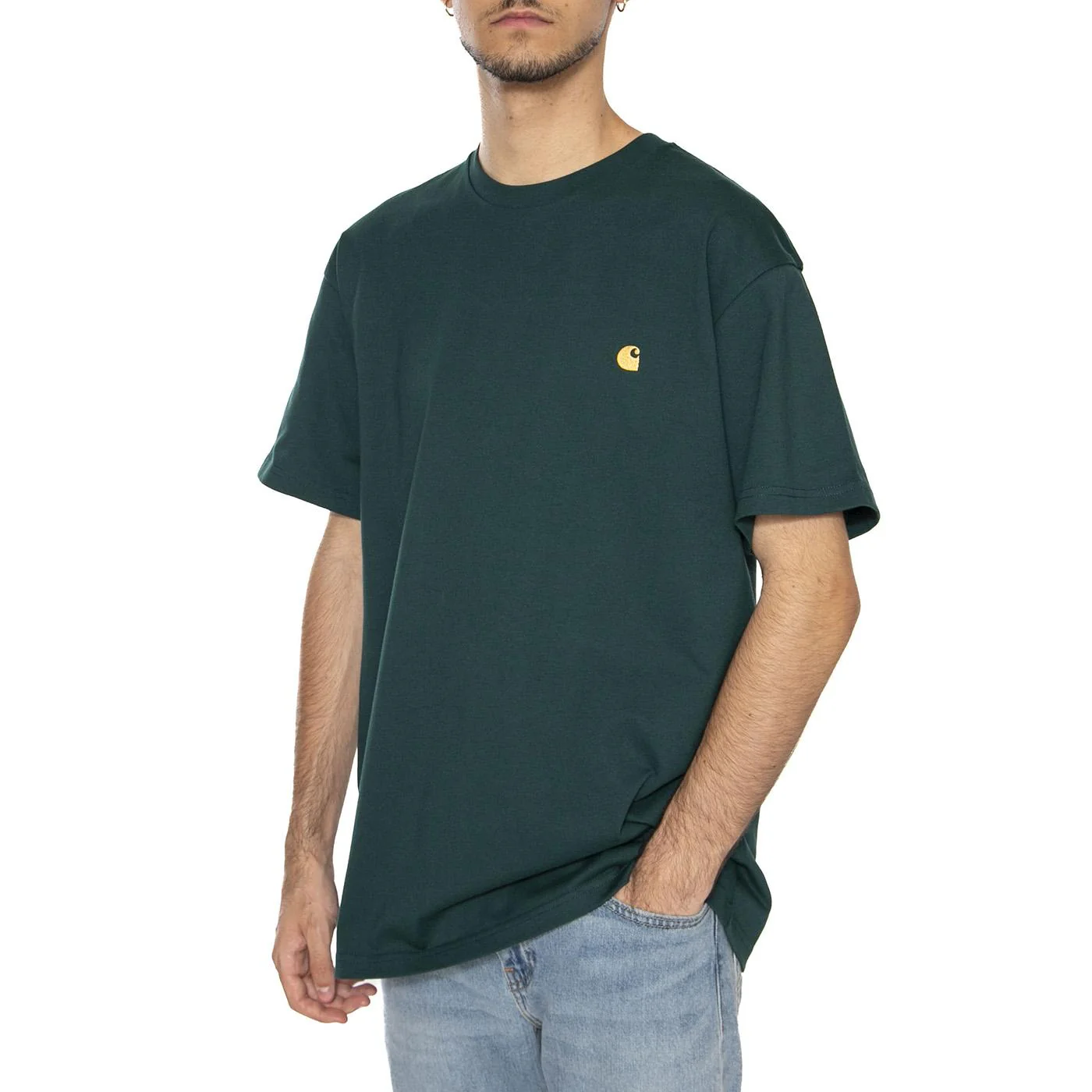 S/S Chase T-Shirt Dark Fir / Gold - Image 2