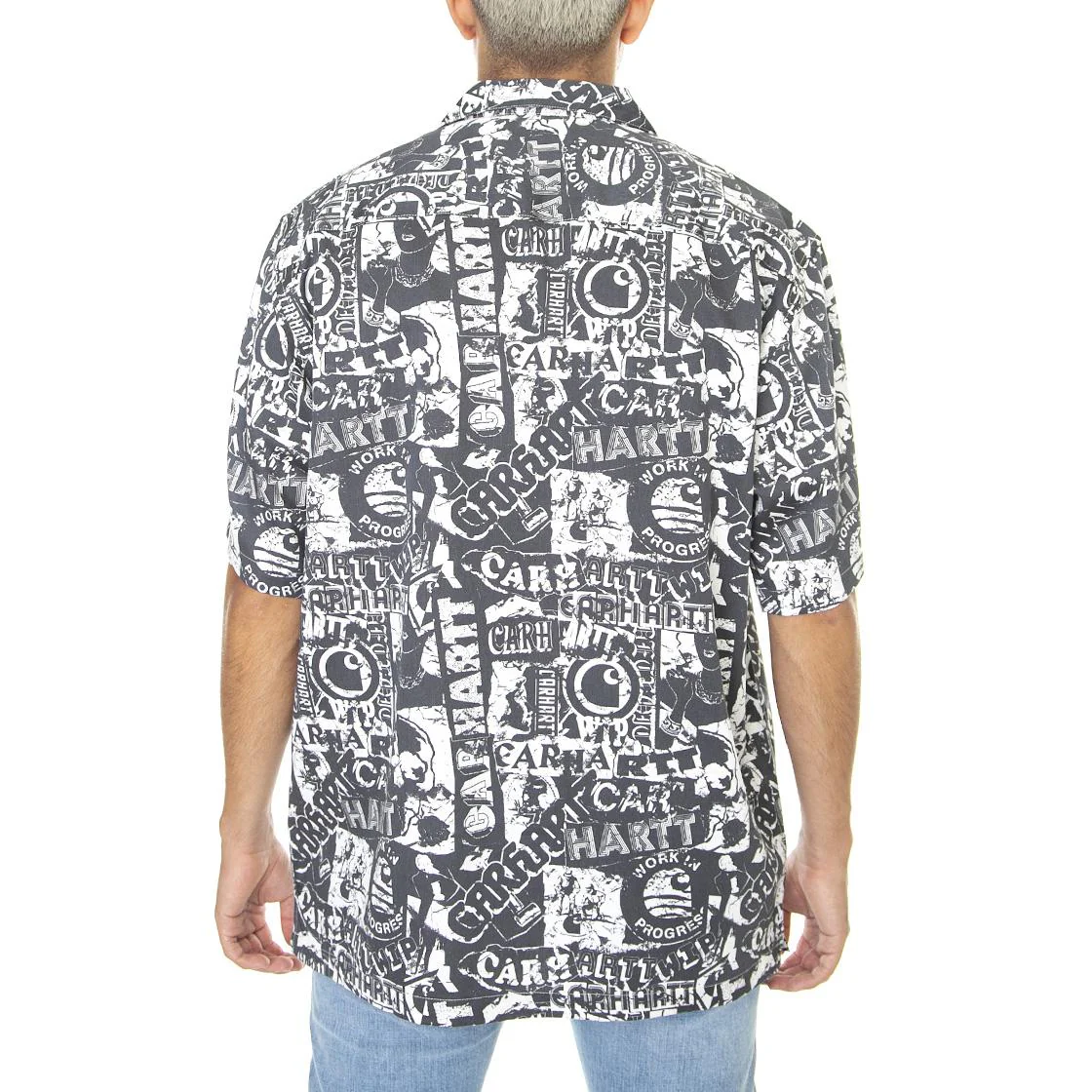 S/S Collage Shirt Collage Print, Black / White - Image 3