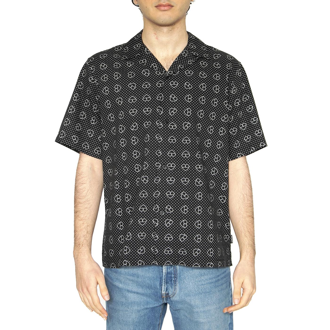 S/S Furoshiki Shirt Furoshiki Print, Black - Image 2