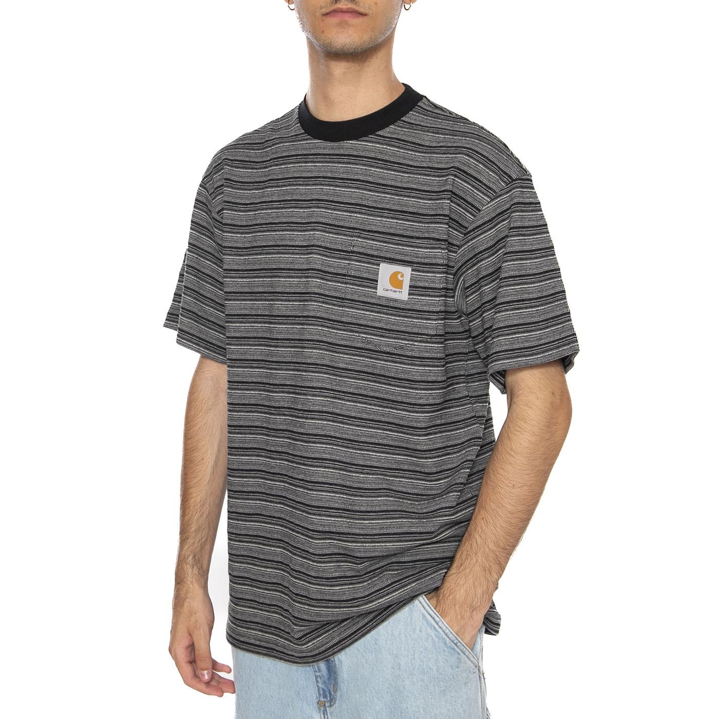 S/S Gellar Pocket T-Shirt Gellar Stripe, Black - Image 2