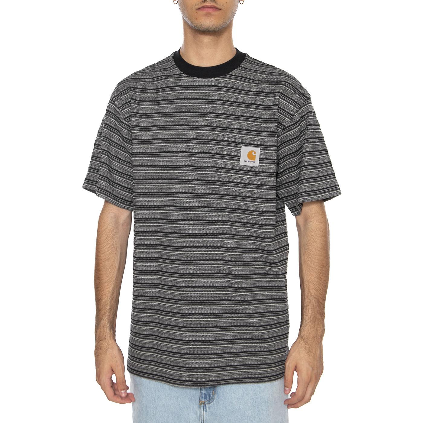 S/S Gellar Pocket T-Shirt Gellar Stripe, Black - Image 3