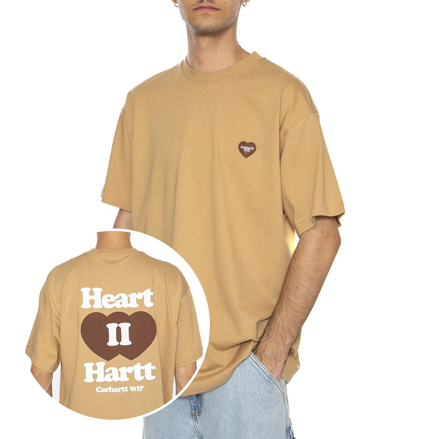 S/S Heart II Hartt T-Shirt Dusty H Brown - Image 2