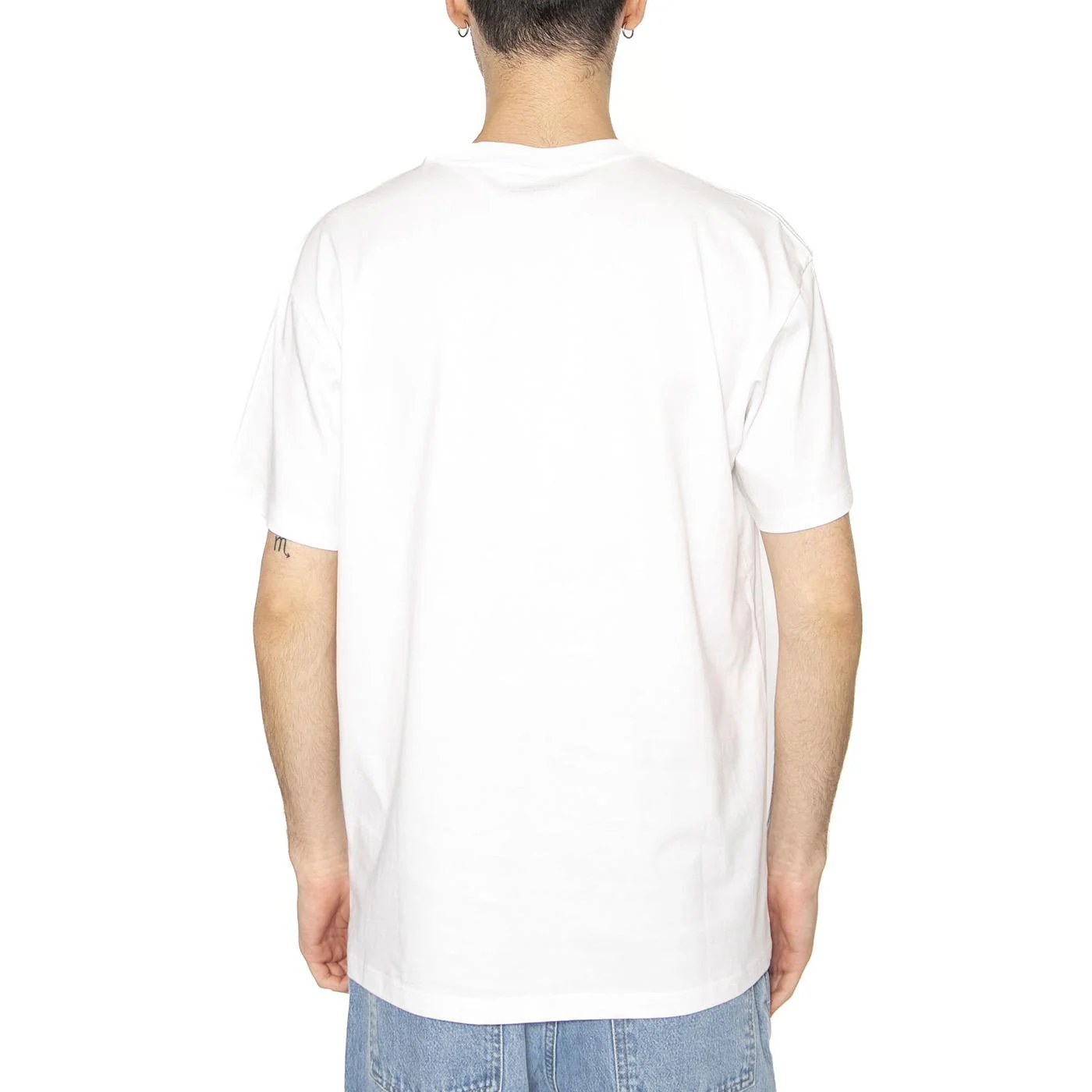 S/S Pocket Heart T-Shirt White / Black - Image 3